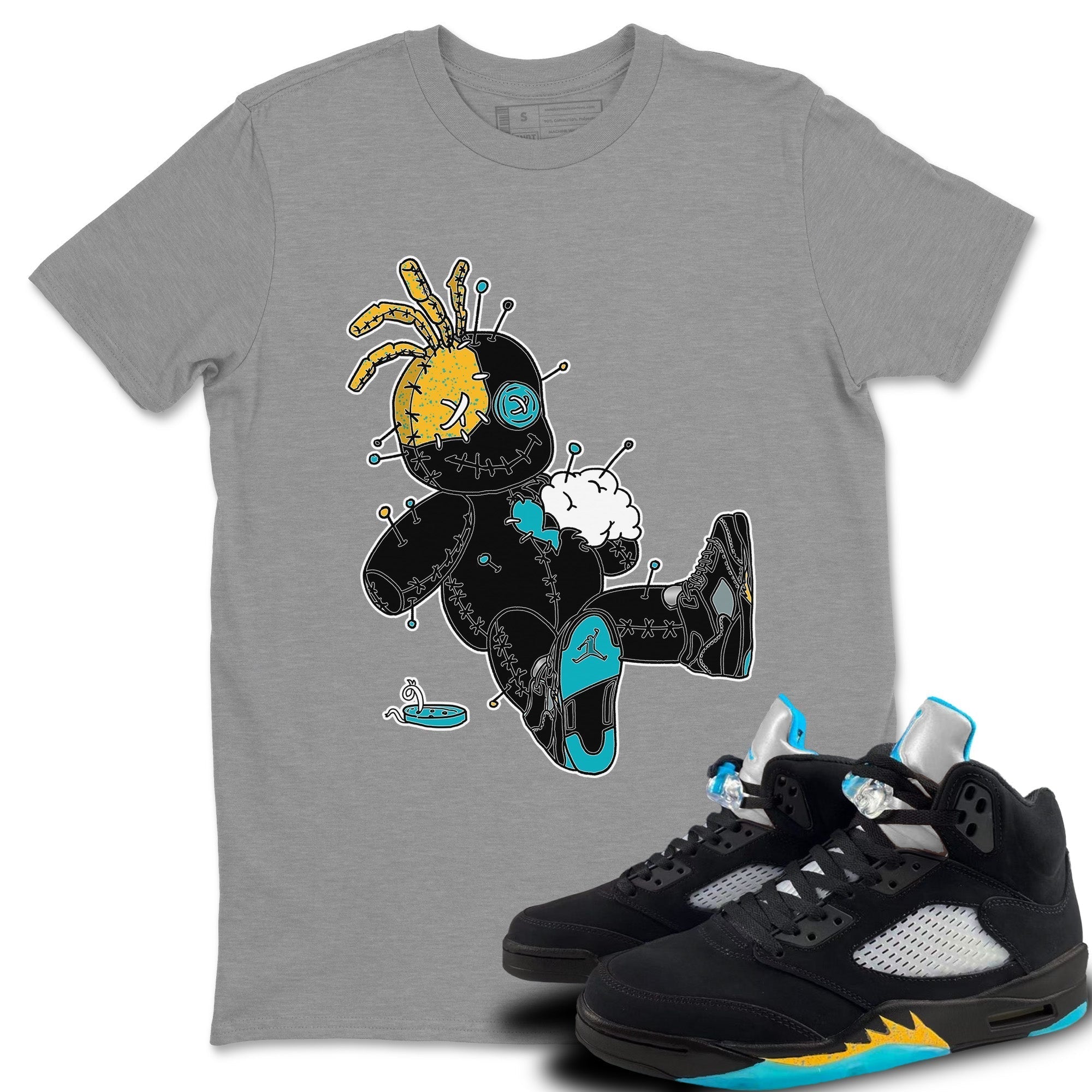 Voodoo Doll Unisex Tops - Air Jordan 5 Aqua