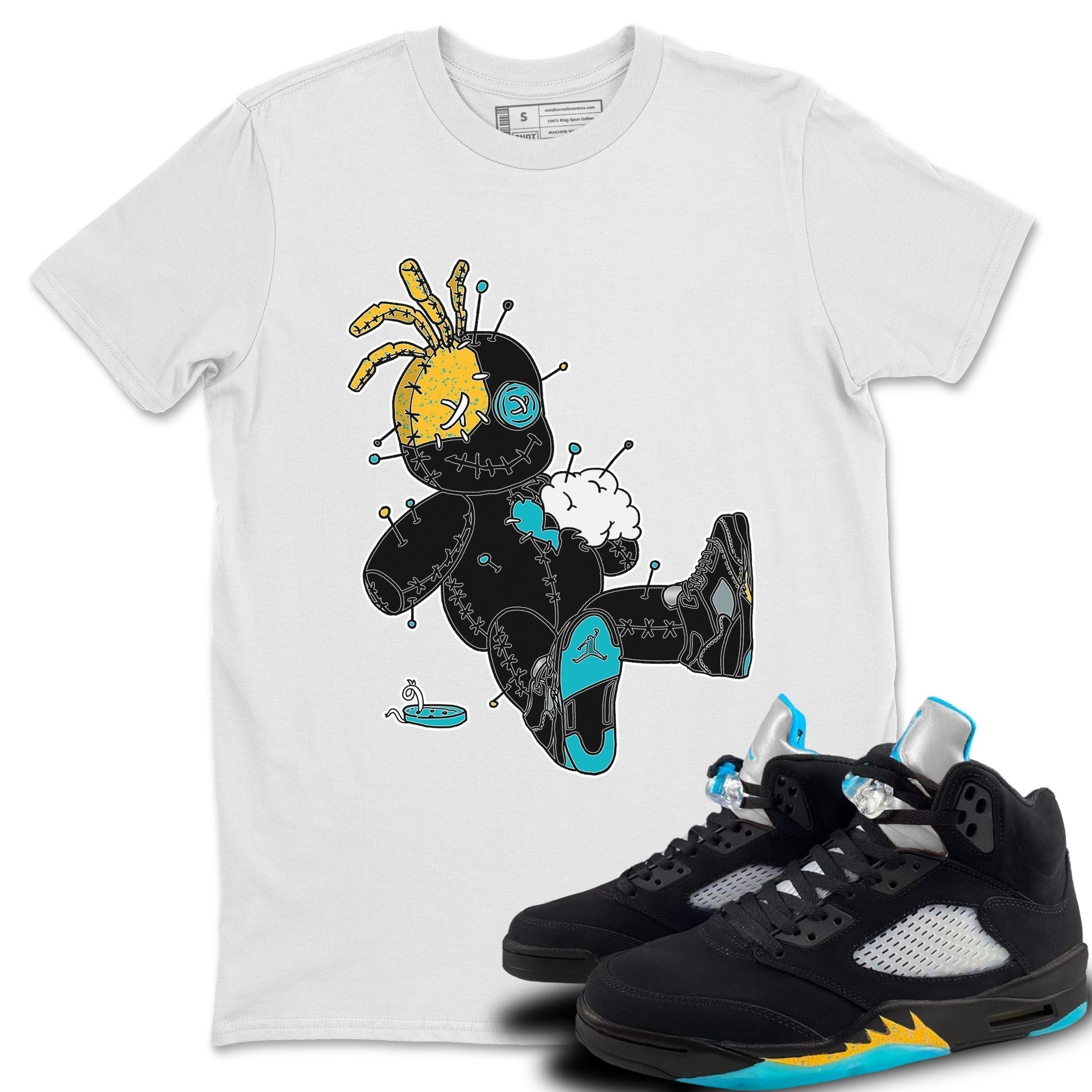 Voodoo Doll Unisex Tops - Air Jordan 5 Aqua
