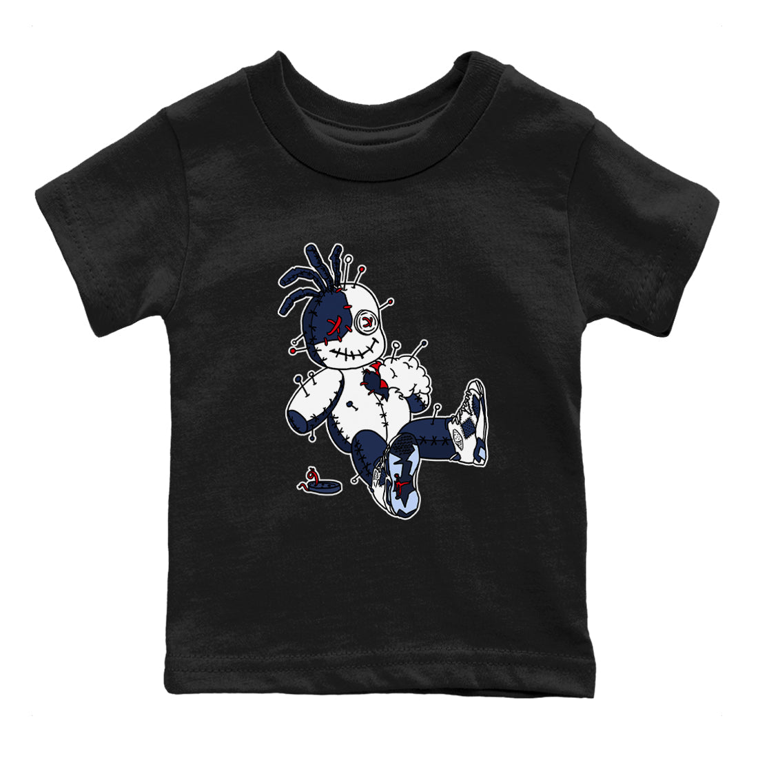 Voodoo Doll snkmatch Tees Kids - Air Jordan 6 White And Midnight Navy