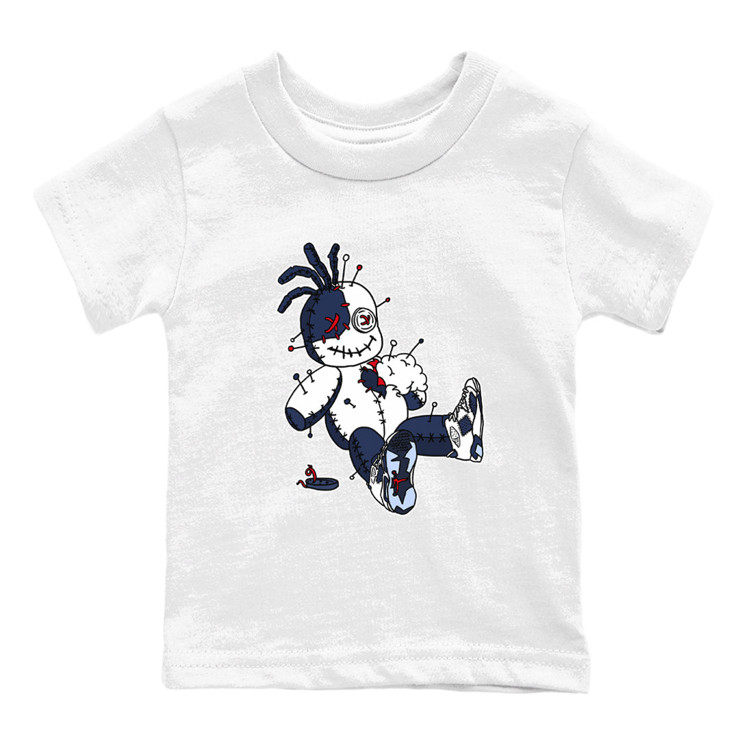 Voodoo Doll snkmatch Tees Kids - Air Jordan 6 White And Midnight Navy