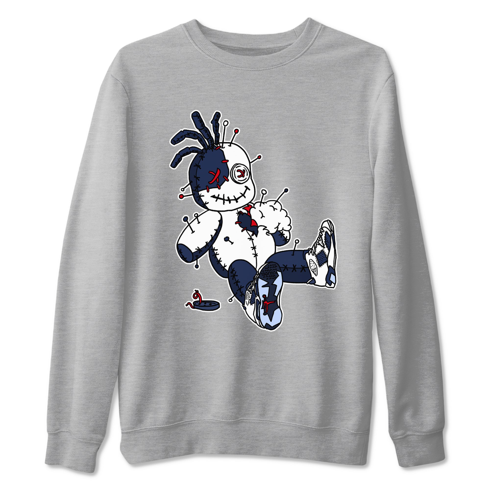 Voodoo Doll snkmatch Tees - Air Jordan 6 White And Midnight Navy