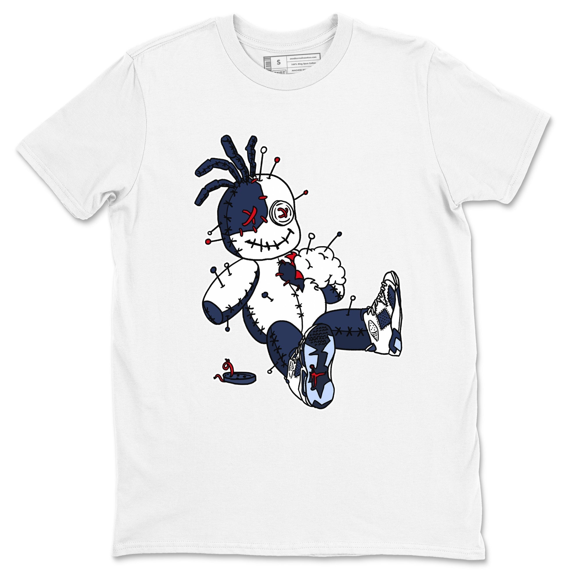 Voodoo Doll snkmatch Tees - Air Jordan 6 White And Midnight Navy