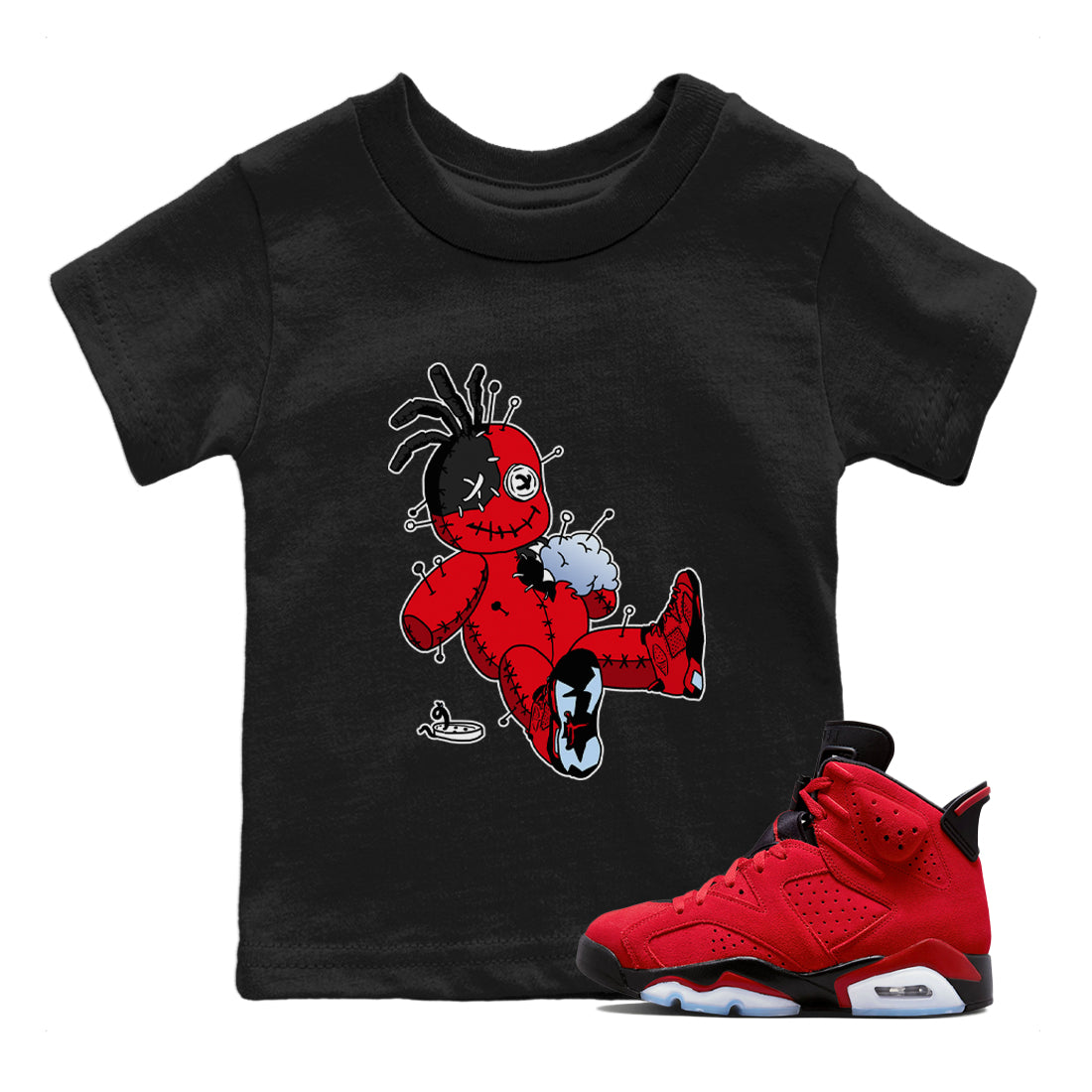 Voodoo Doll Kids Tops - Air Jordan 6 Toro Bravo