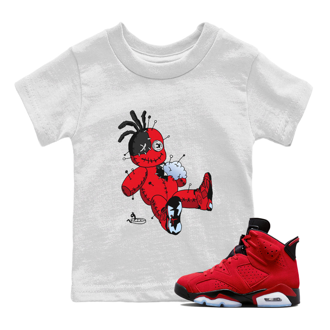 Voodoo Doll Kids Tops - Air Jordan 6 Toro Bravo