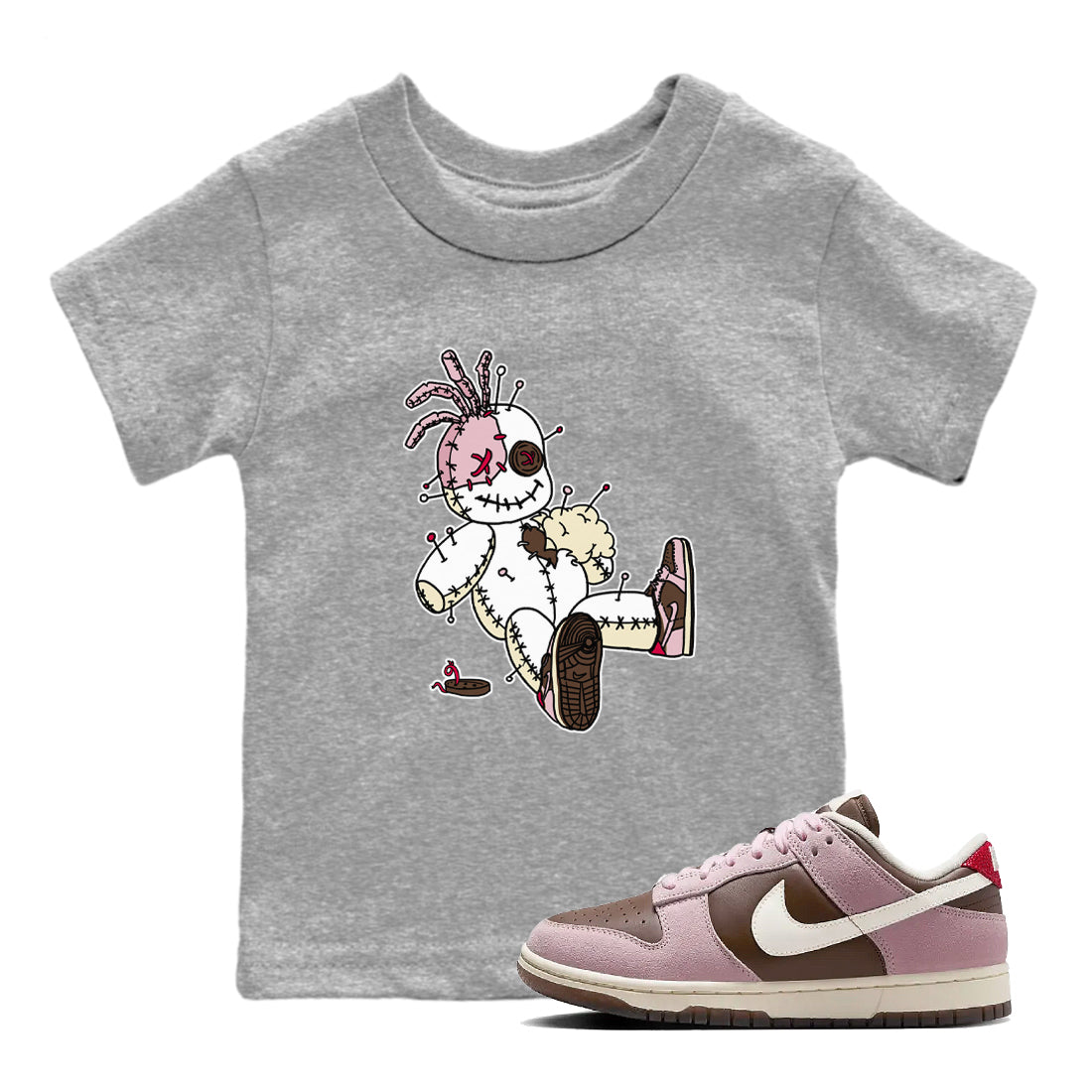 Voodoo Doll snkmatch Tees Kids - Dunk Cacao Wow And Pink Foam