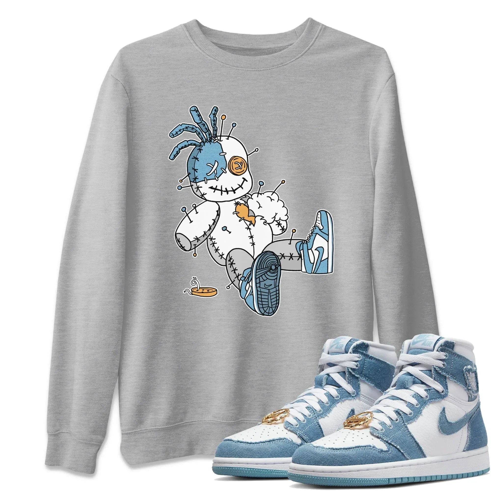 Voodoo Doll Unisex Tops - Air Jordan 1 Denim