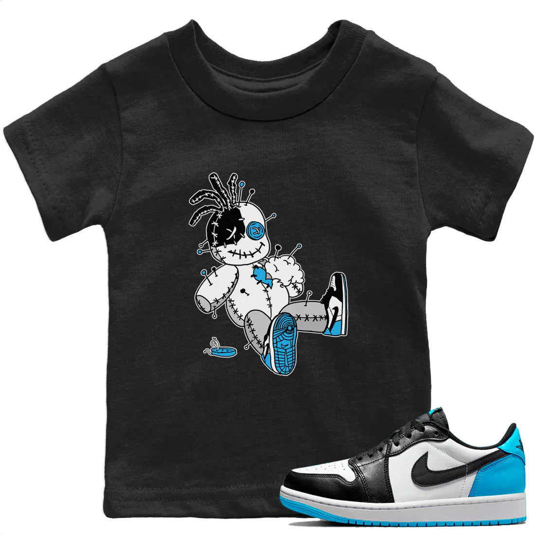 Voodoo Doll Kids Tops - Air Jordan 1 Powder Blue