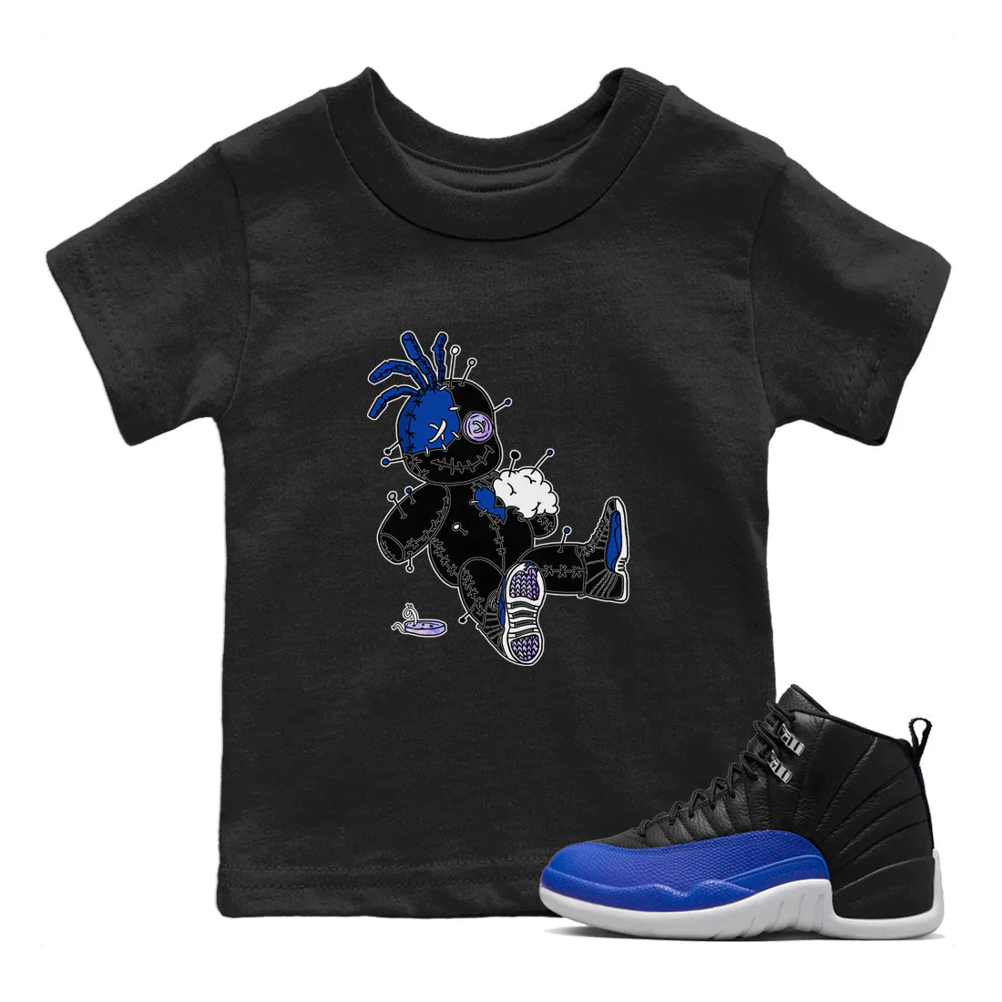 Voodoo Doll Kids Tops - Air Jordan 12 Hyper Royal