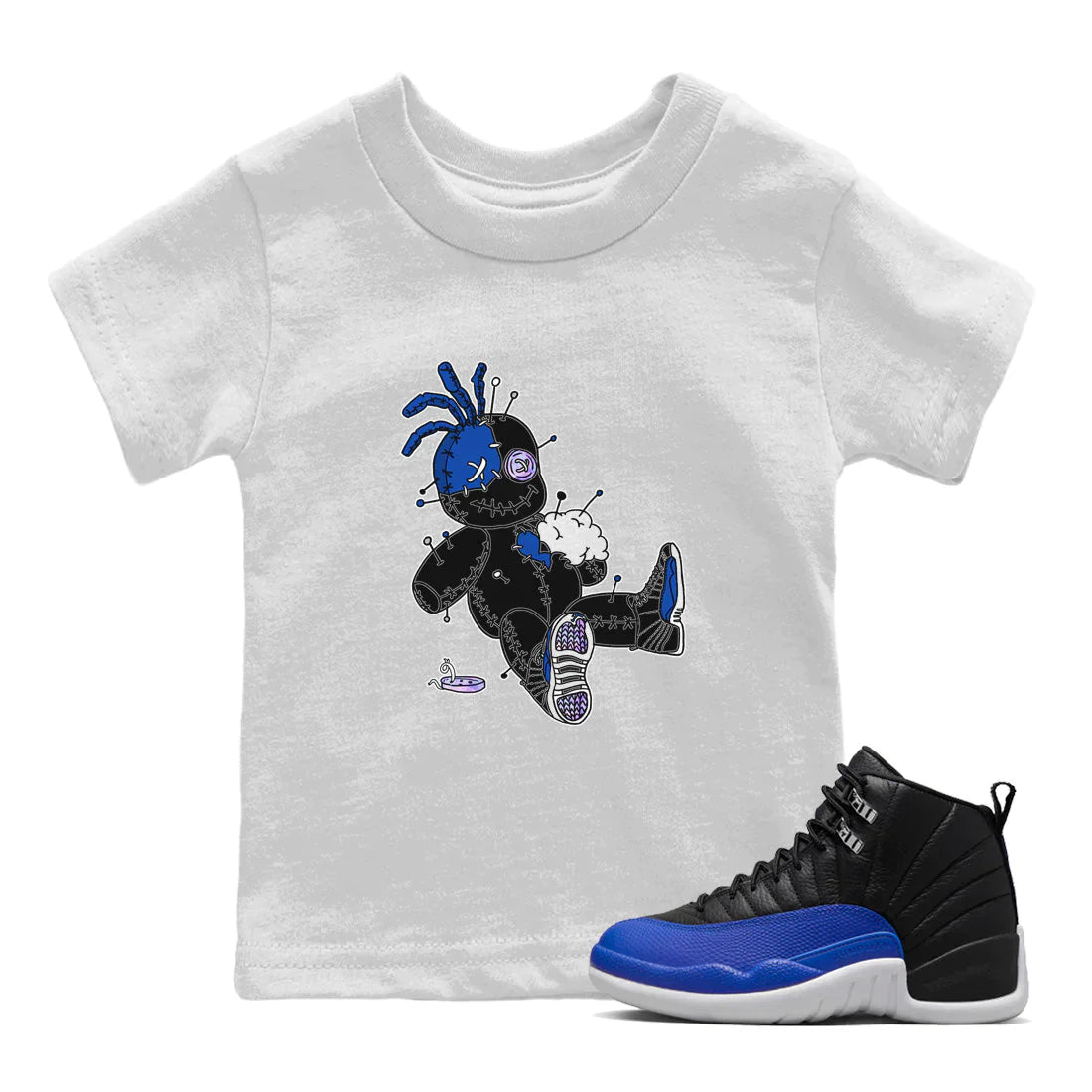 Voodoo Doll Kids Tops - Air Jordan 12 Hyper Royal