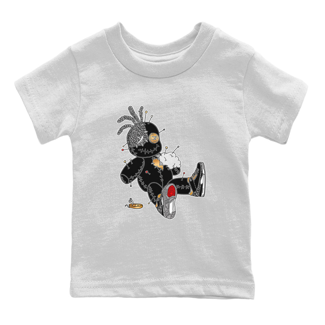 Voodoo Doll Kids Tops - Air Jordan 3 Black Gold
