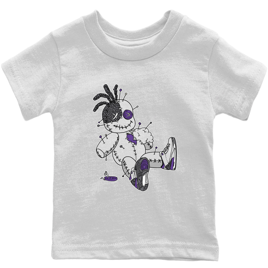 Voodoo Doll Kids Tops - Air Jordan 3 Dark Iris