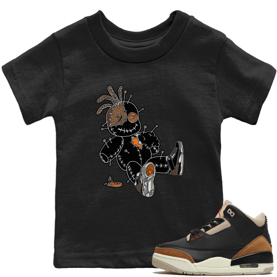 Voodoo Doll Kids Tops - Air Jordan 3 Desert Elephant