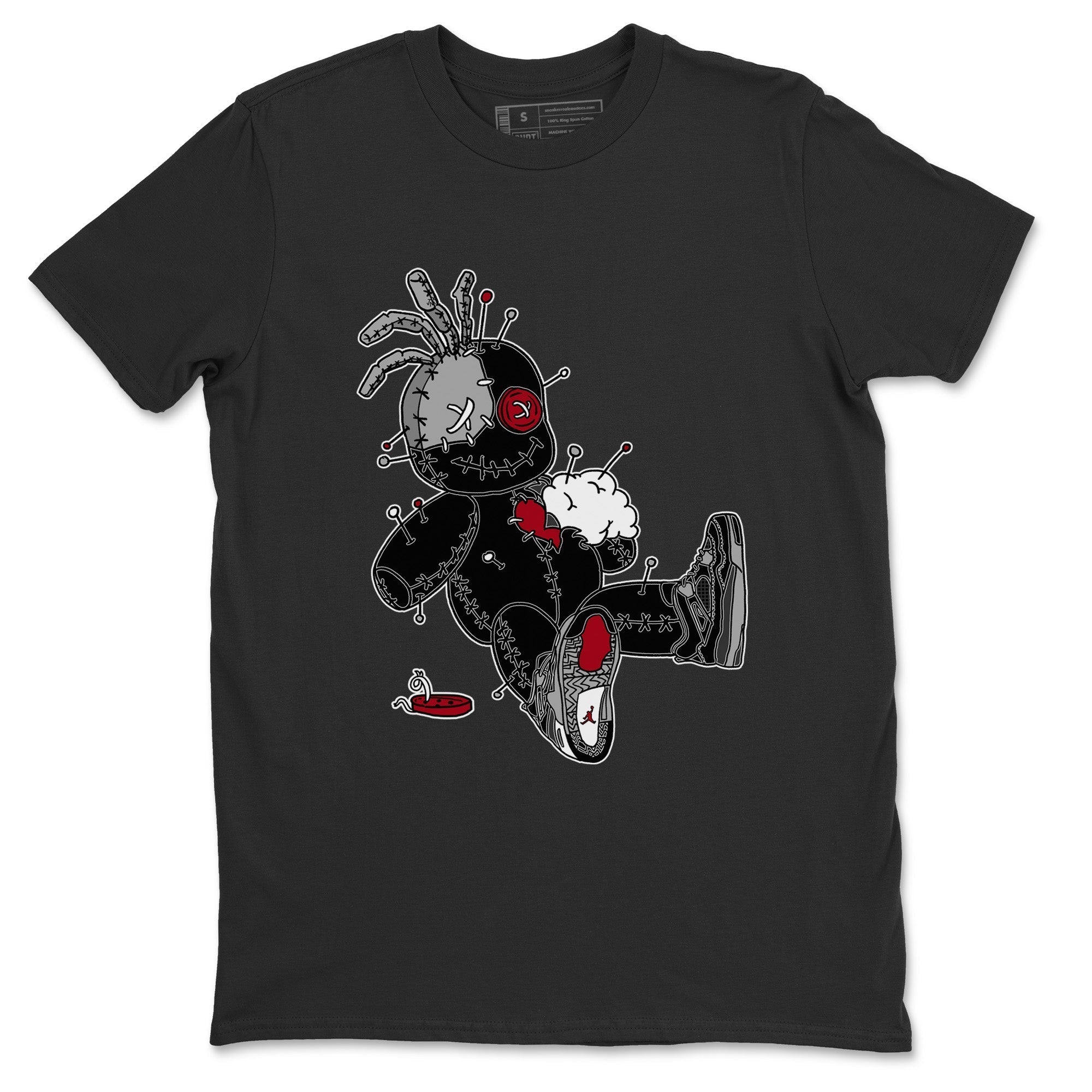 Voodoo Doll Unisex Tops - Air Jordan 4 Black Canvas
