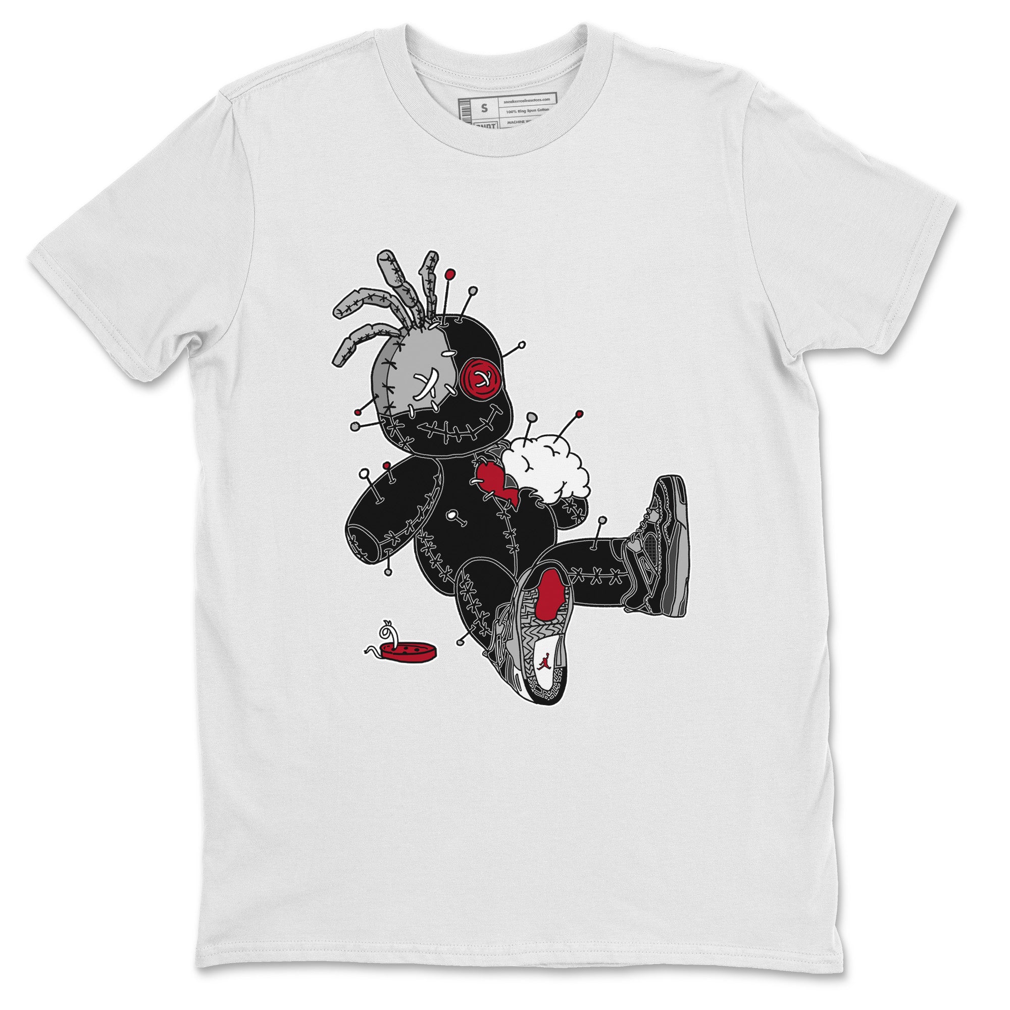 Voodoo Doll Unisex Tops - Air Jordan 4 Black Canvas