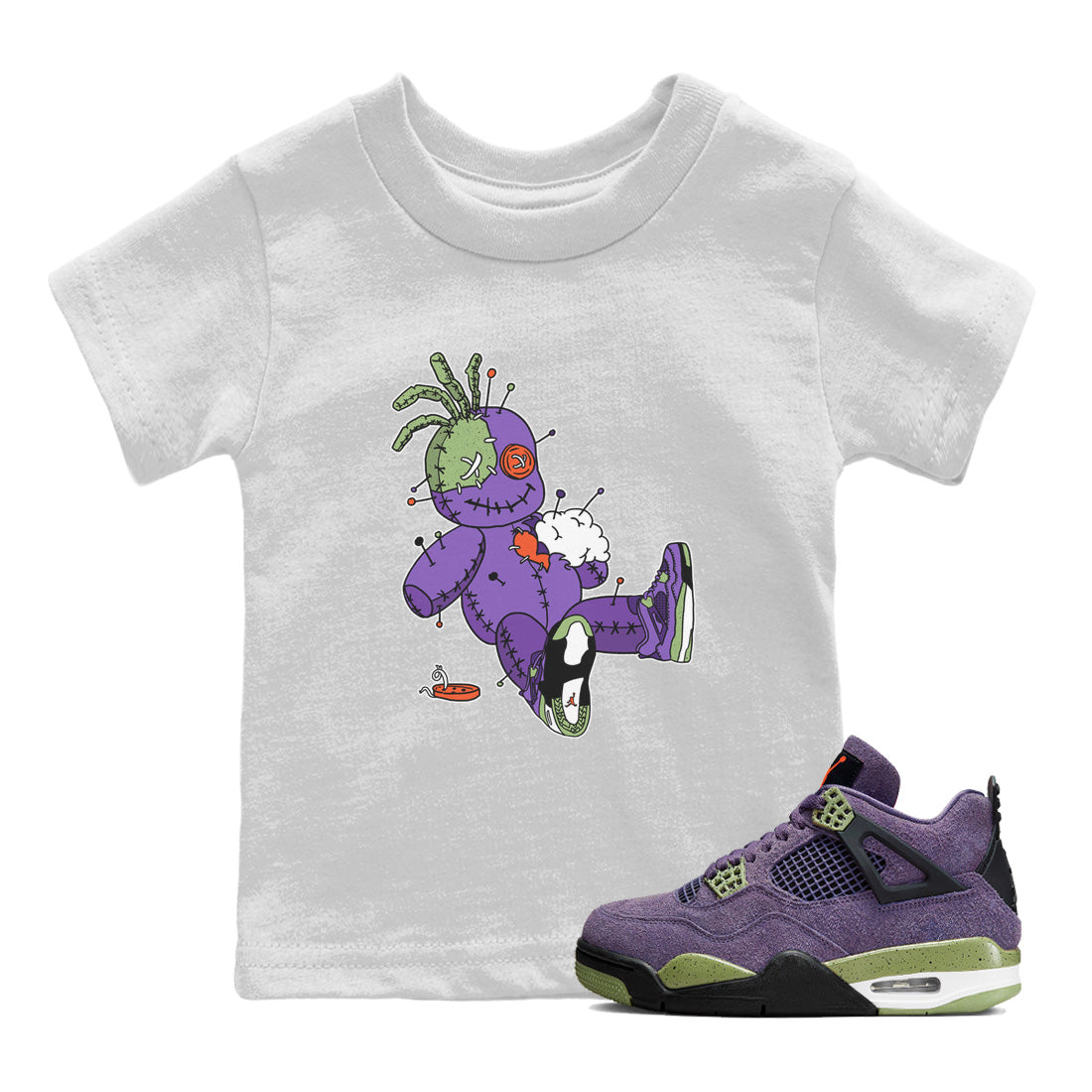 Voodoo Doll Kids Tops - Air Jordan 4 Canyon Purple