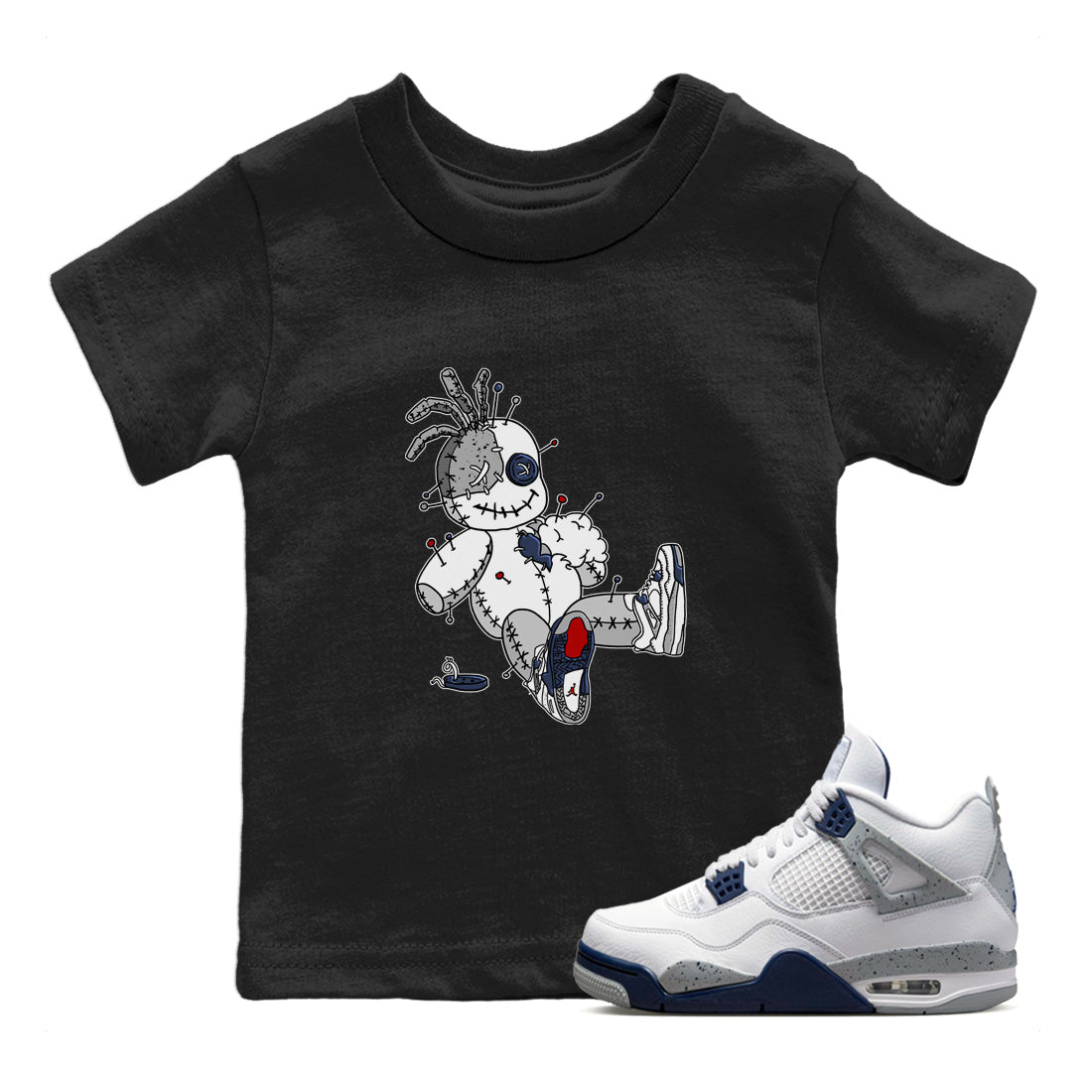 Voodoo Doll Kids Tops - Air Jordan 4 Midnight Navy