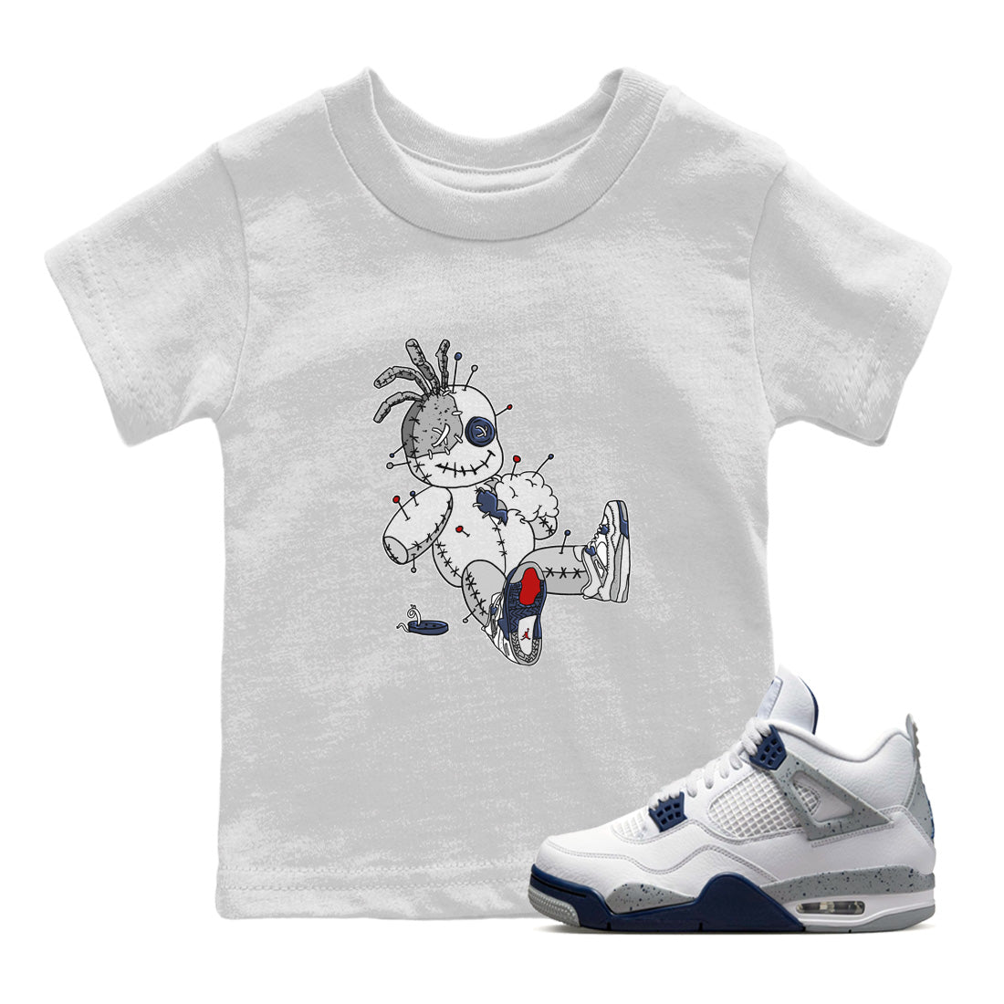 Voodoo Doll Kids Tops - Air Jordan 4 Midnight Navy