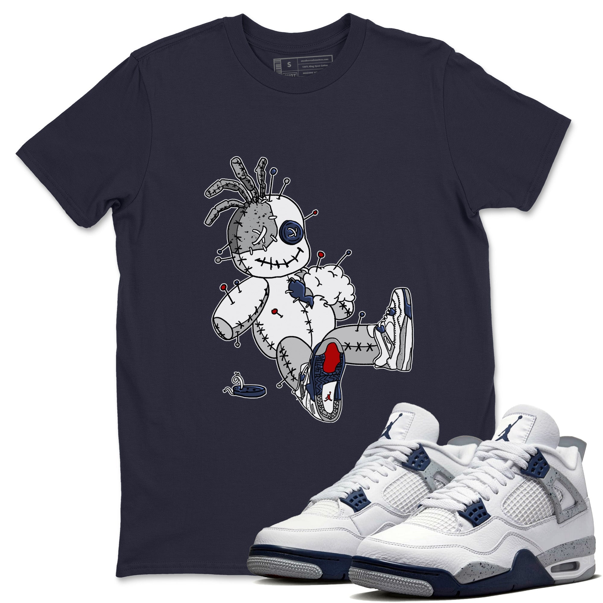 Voodoo Doll Unisex Tops - Air Jordan 4 Midnight Navy
