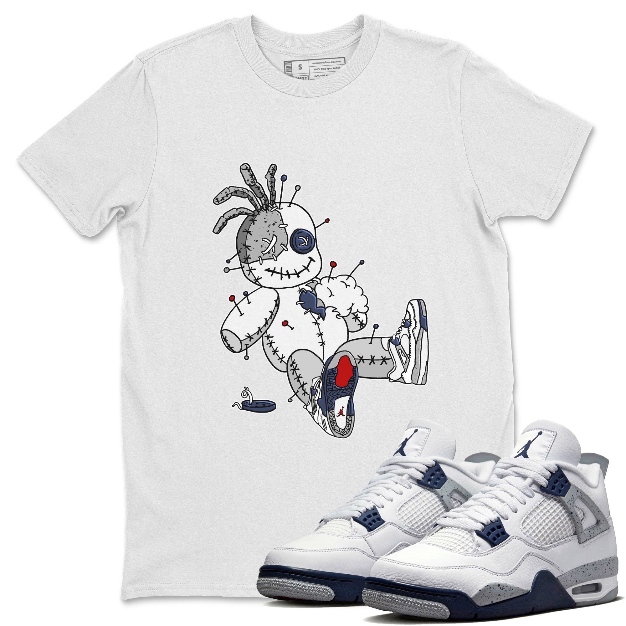 Voodoo Doll Unisex Tops - Air Jordan 4 Midnight Navy