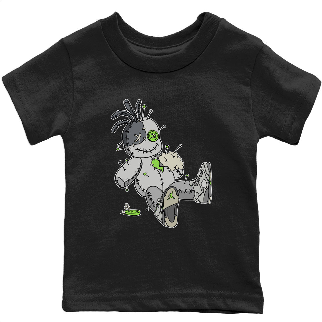 Voodoo Doll Kids Tops - Air Jordan 5 Green Bean