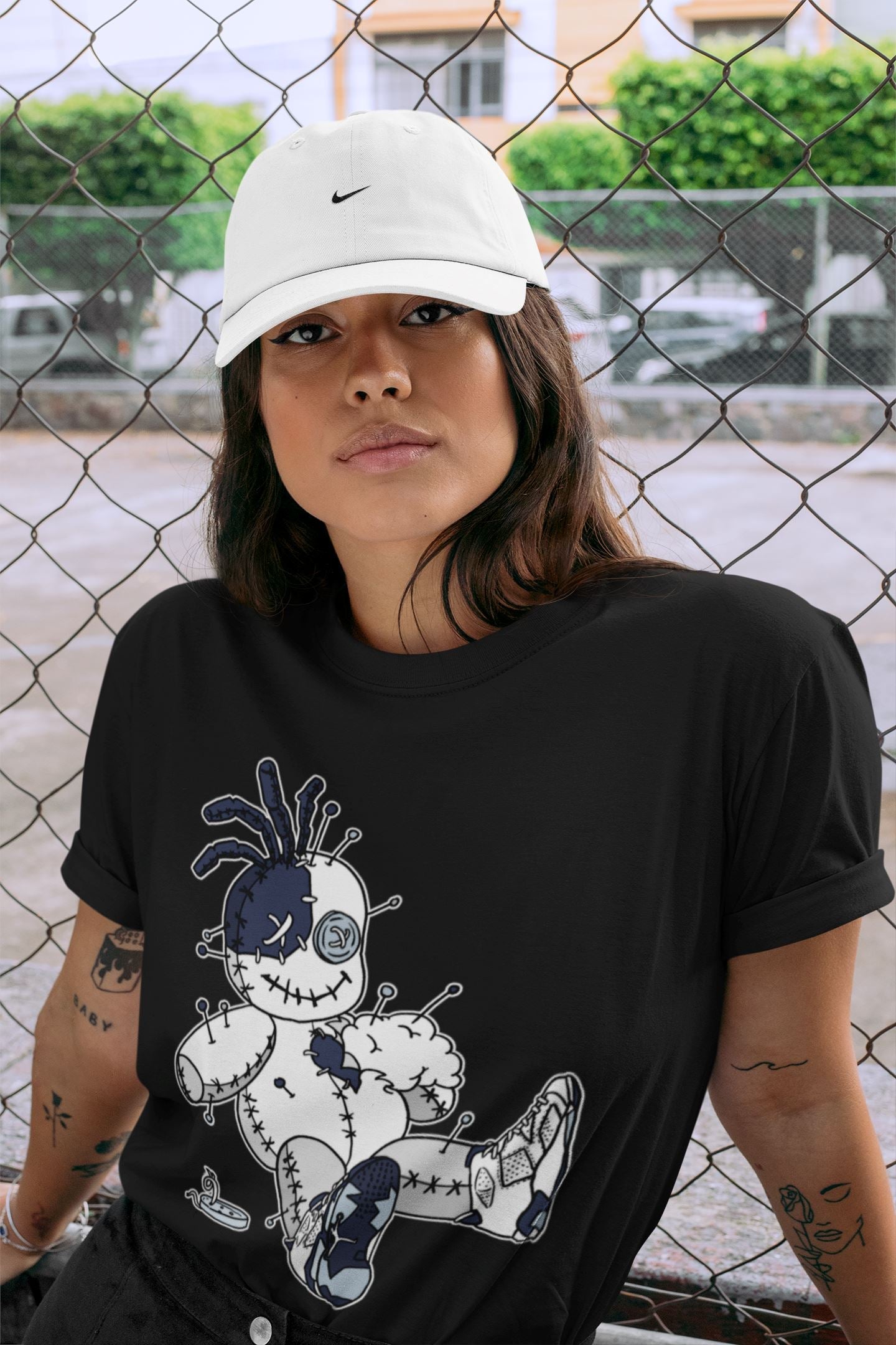 Voodoo Doll Unisex Tops - Air Jordan 6 Midnight Navy