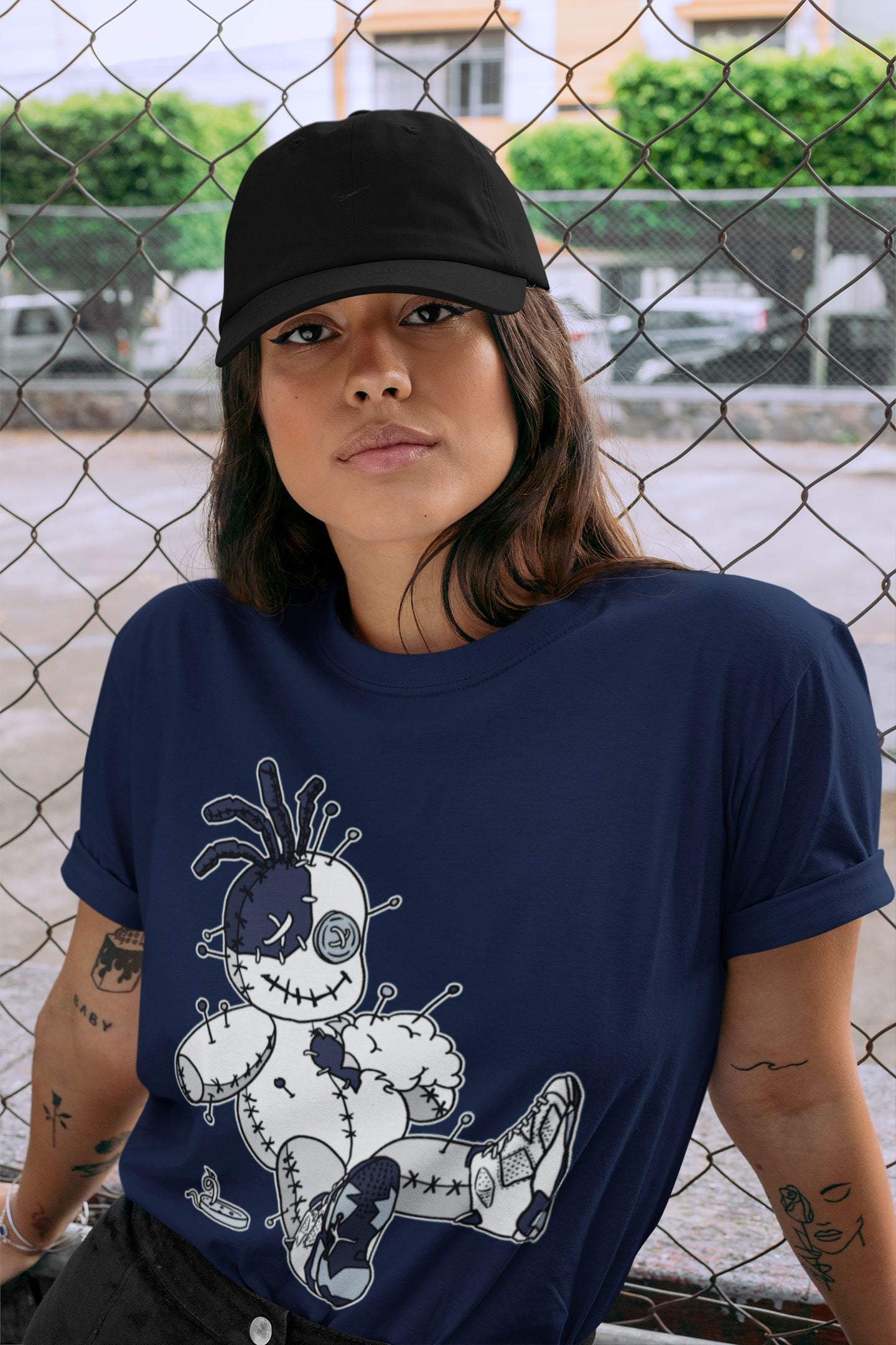 Voodoo Doll Unisex Tops - Air Jordan 6 Midnight Navy
