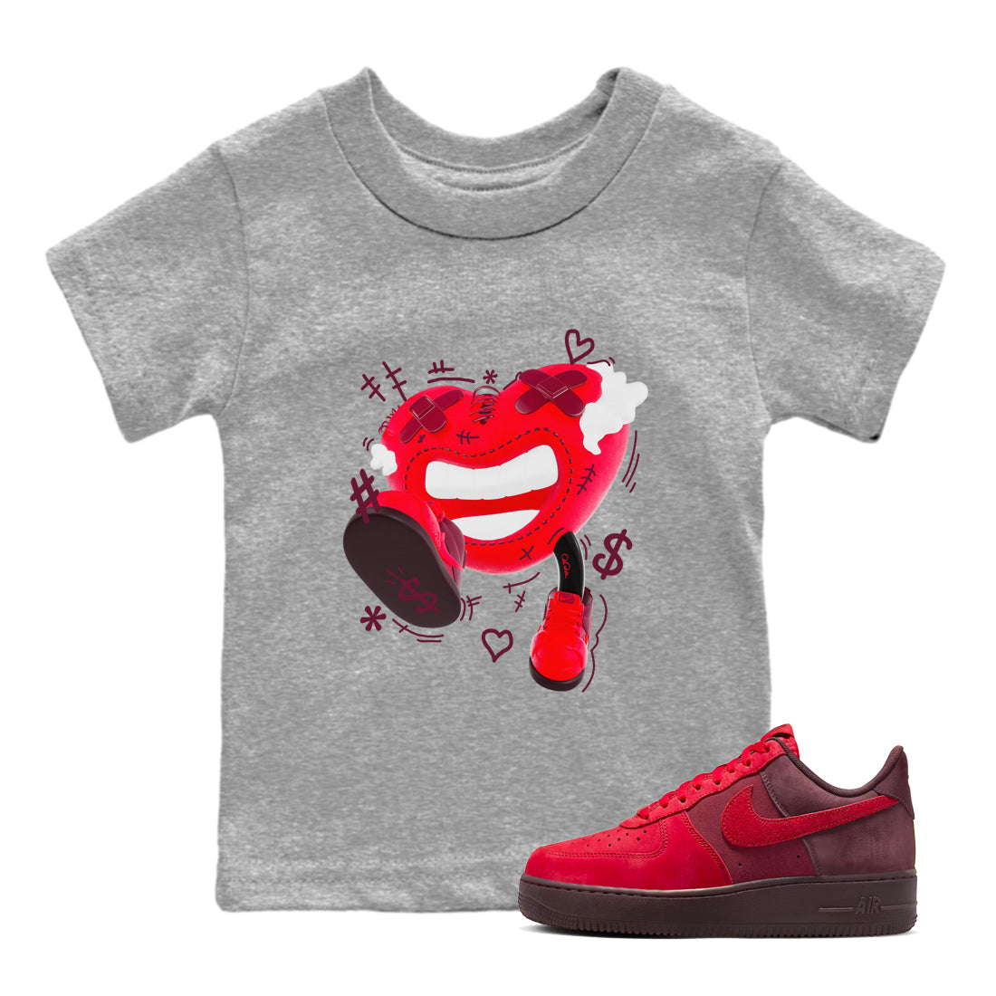 Walk In Love snkmatch Tees Kids - Air Force 1 Layers Of Love