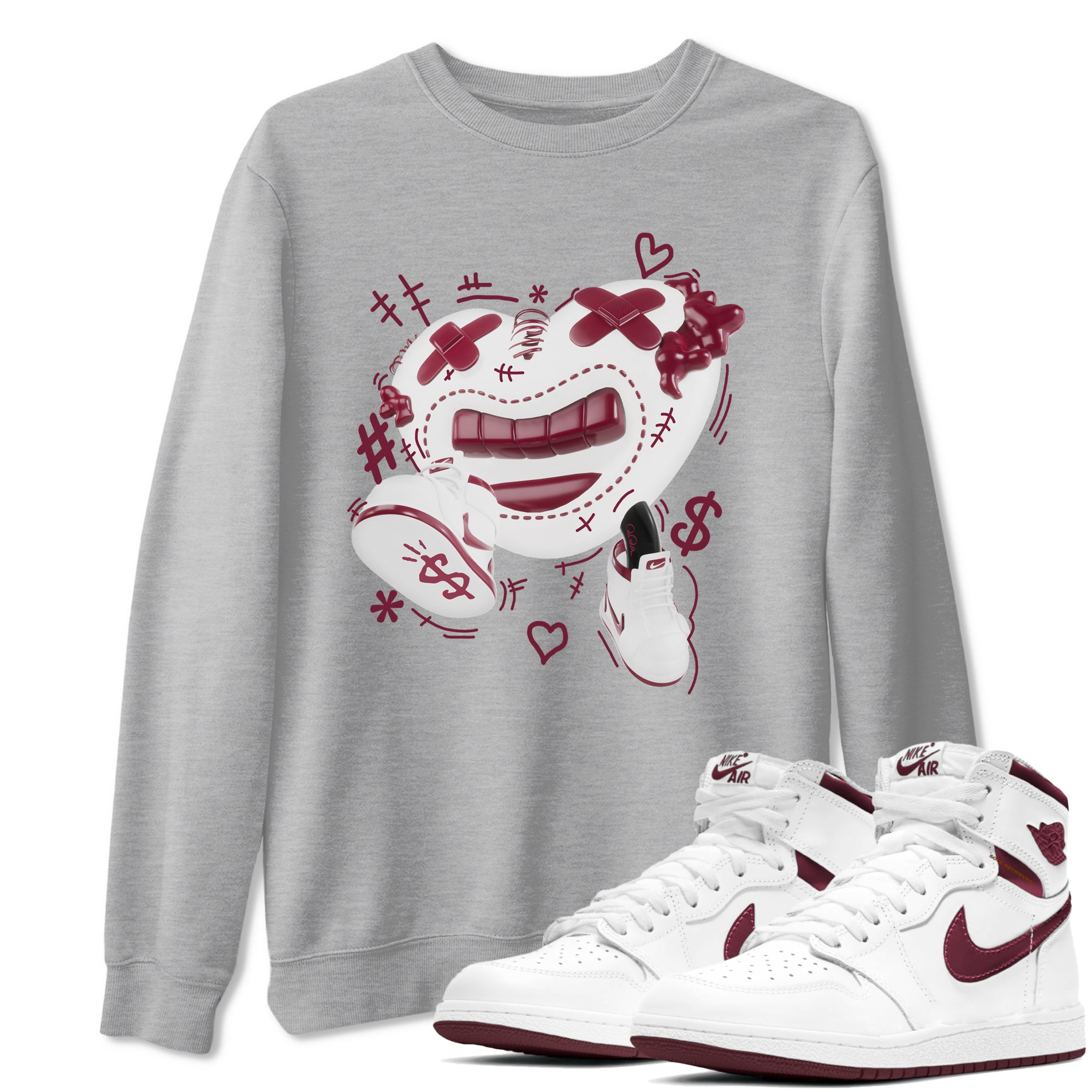 Walk In Love snkmatch Tee - Air Jordan 1 Metallic Burgundy