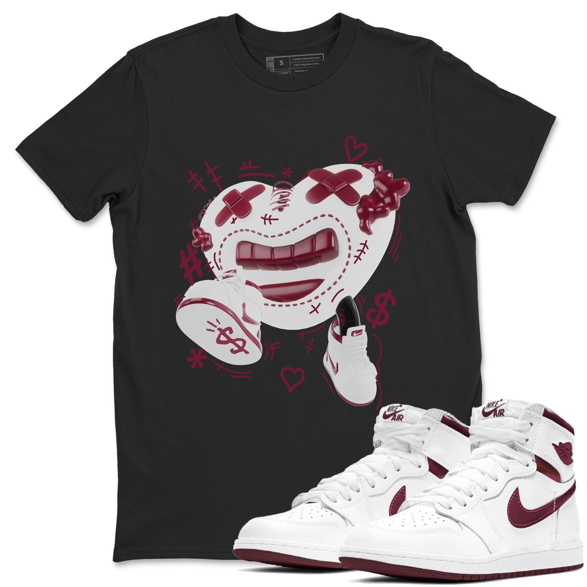 Walk In Love snkmatch Tee - Air Jordan 1 Metallic Burgundy