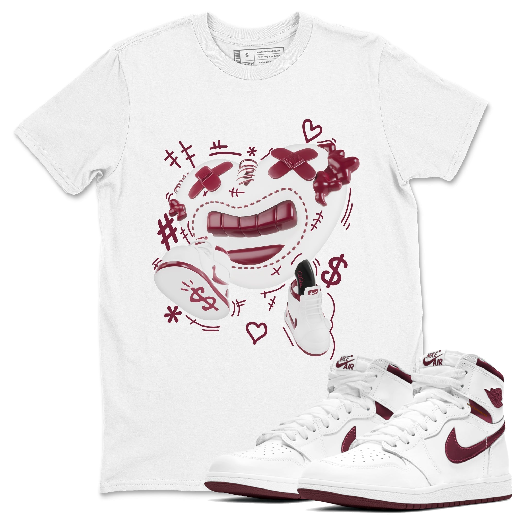Walk In Love snkmatch Tee - Air Jordan 1 Metallic Burgundy