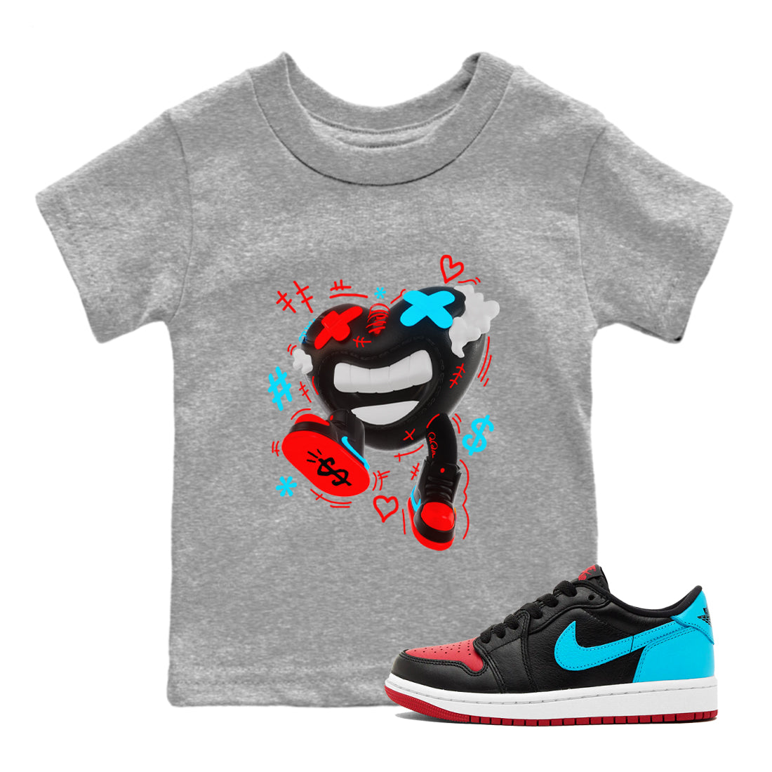 Walk In Love snkmatch Tee Kids - Air Jordan 1 UNC to Chicago