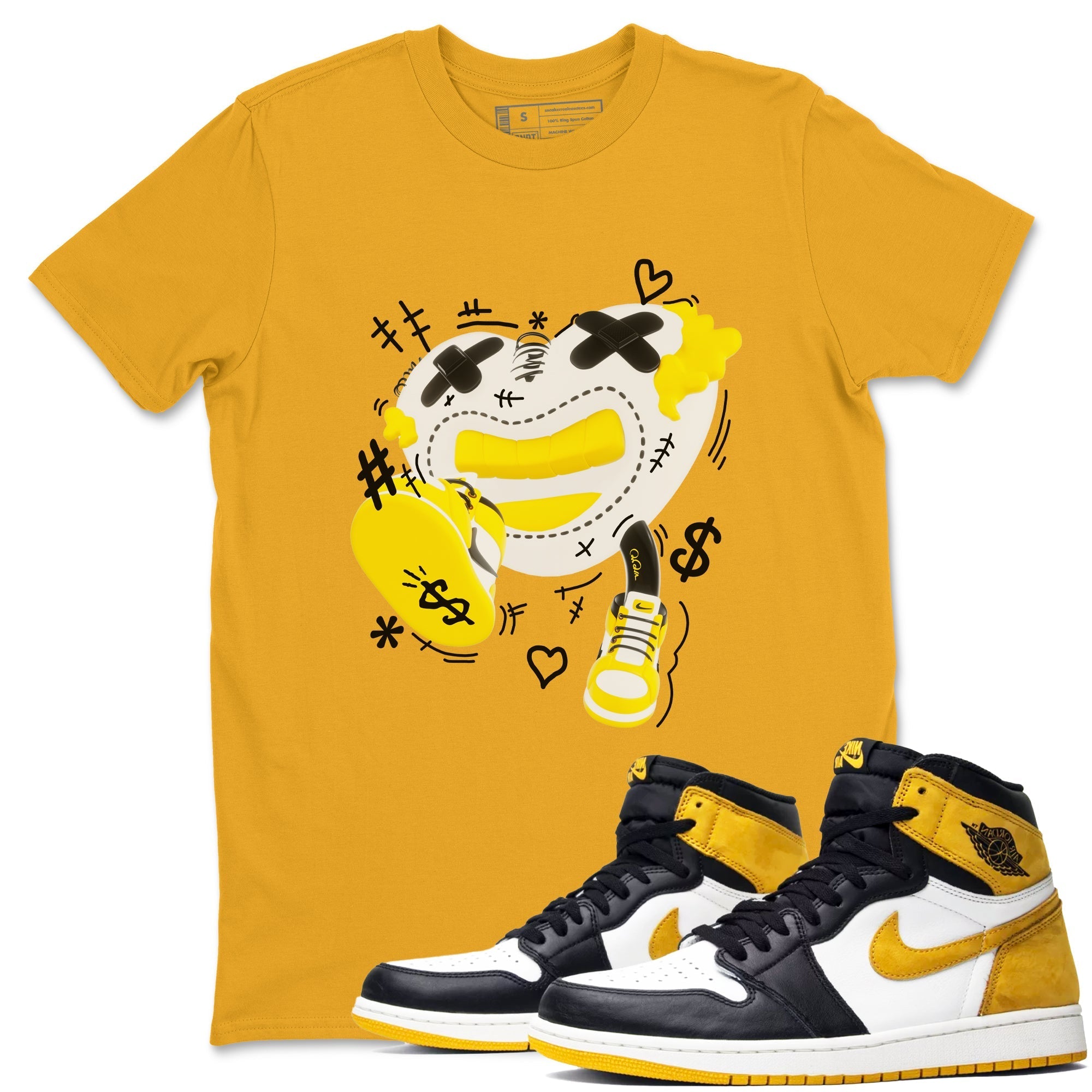 Walk In Love snkmatch Tees - Air Jordan 1 Yellow Ochre