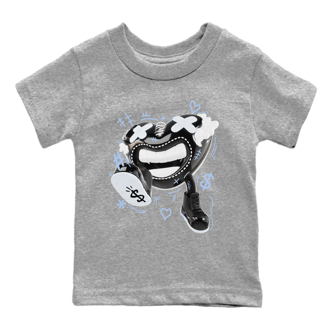 Walk In Love snkmatch Tee Kids - Air Jordan 11 Black and Varsity Royal