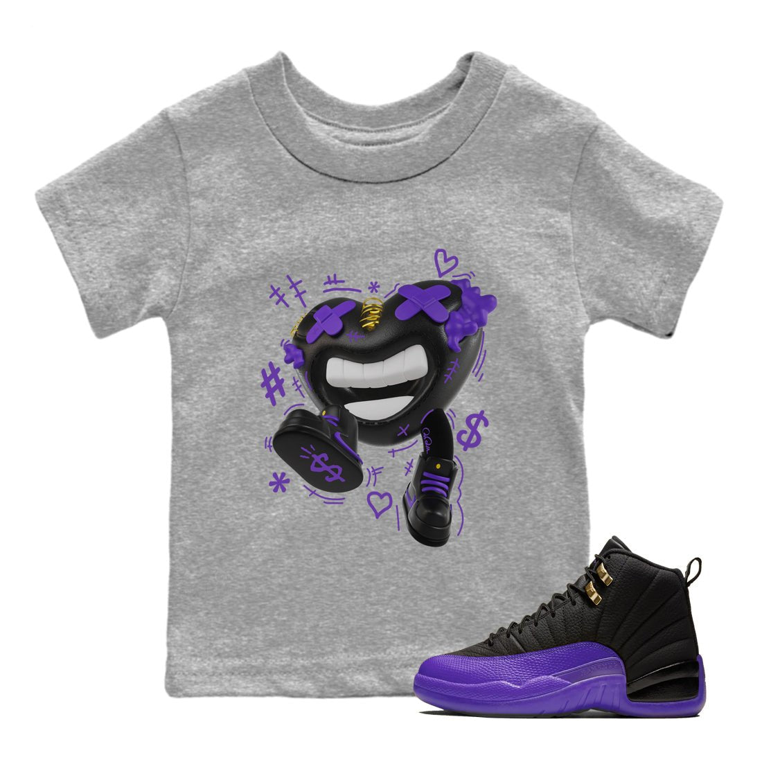 Walk In Love snkmatch Tee Kids - Air Jordan 12 Field Purple
