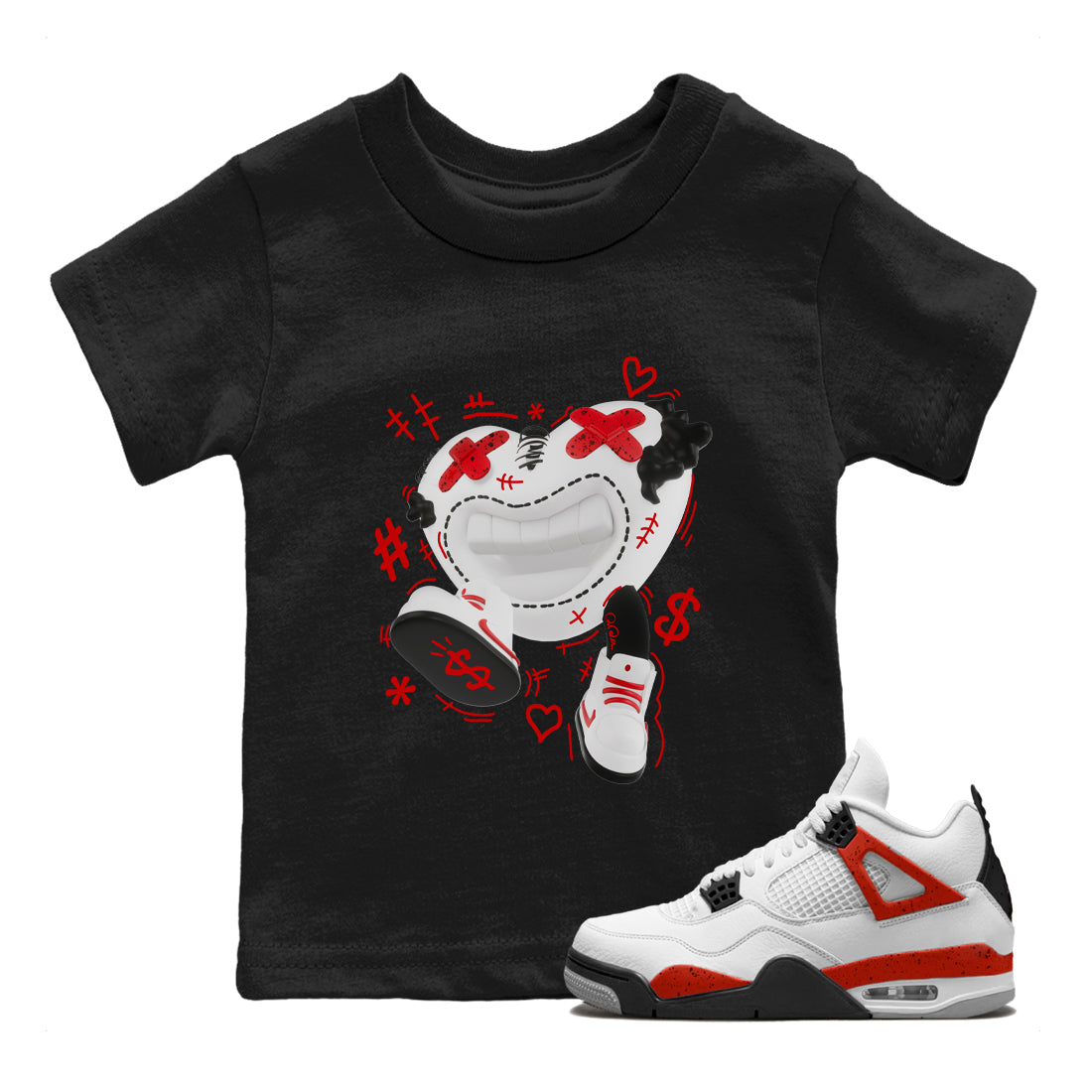 Walk In Love snkmatch Tee Kids - Air Jordan 4 Red Cement