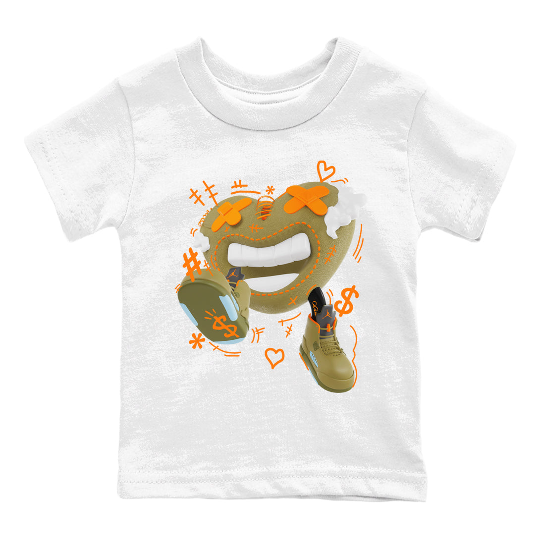 Walk In Love snkmatch Tees Kids - Air Jordan 5 Olive