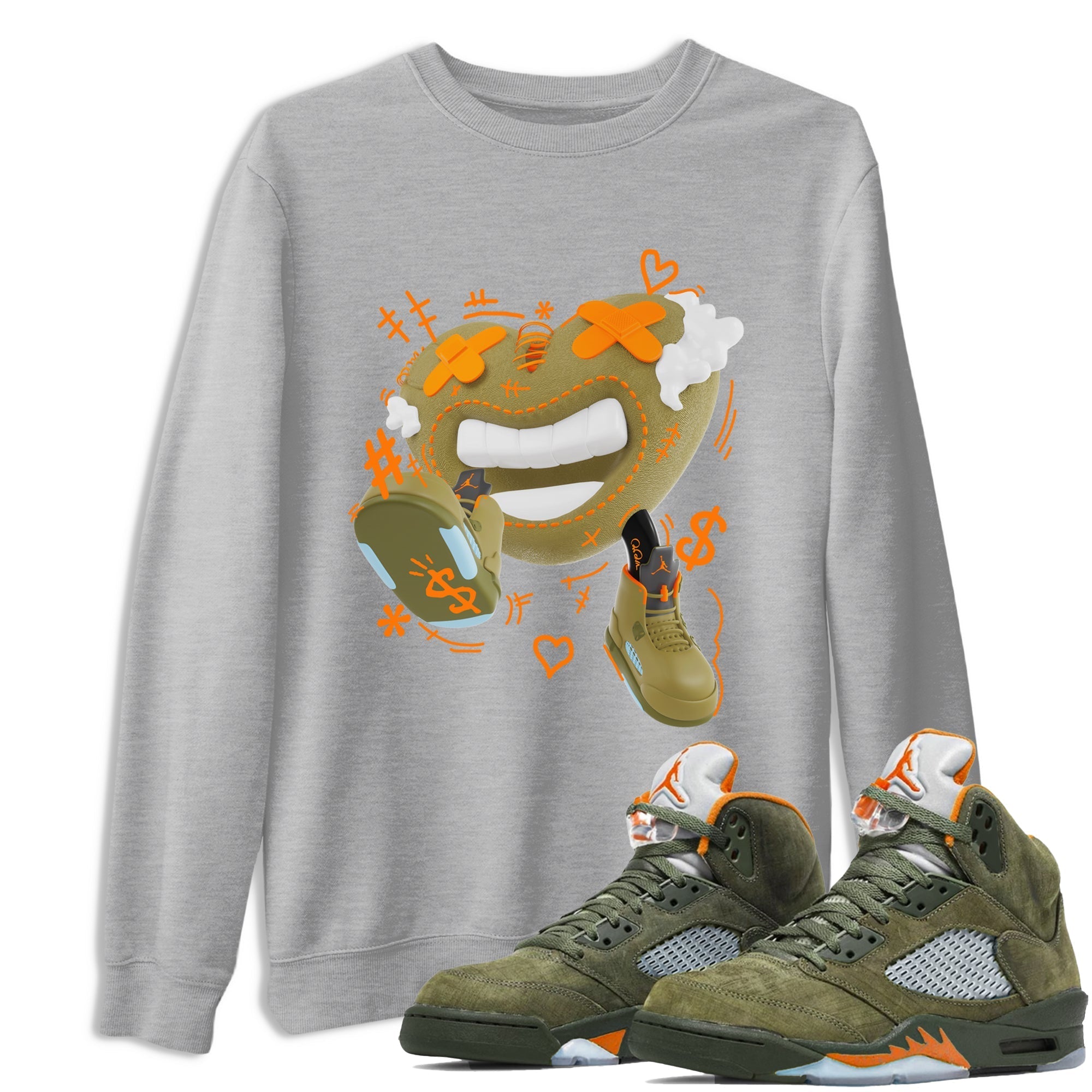 Walk In Love snkmatch Tees - Air Jordan 5 Olive