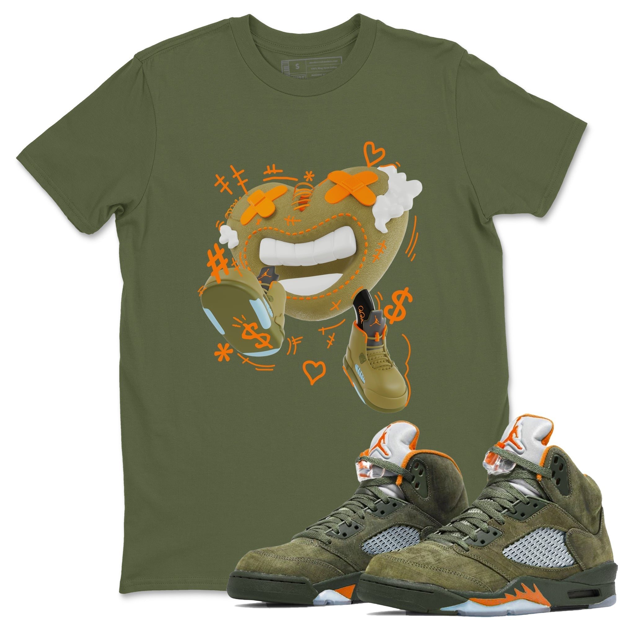 Walk In Love snkmatch Tees - Air Jordan 5 Olive