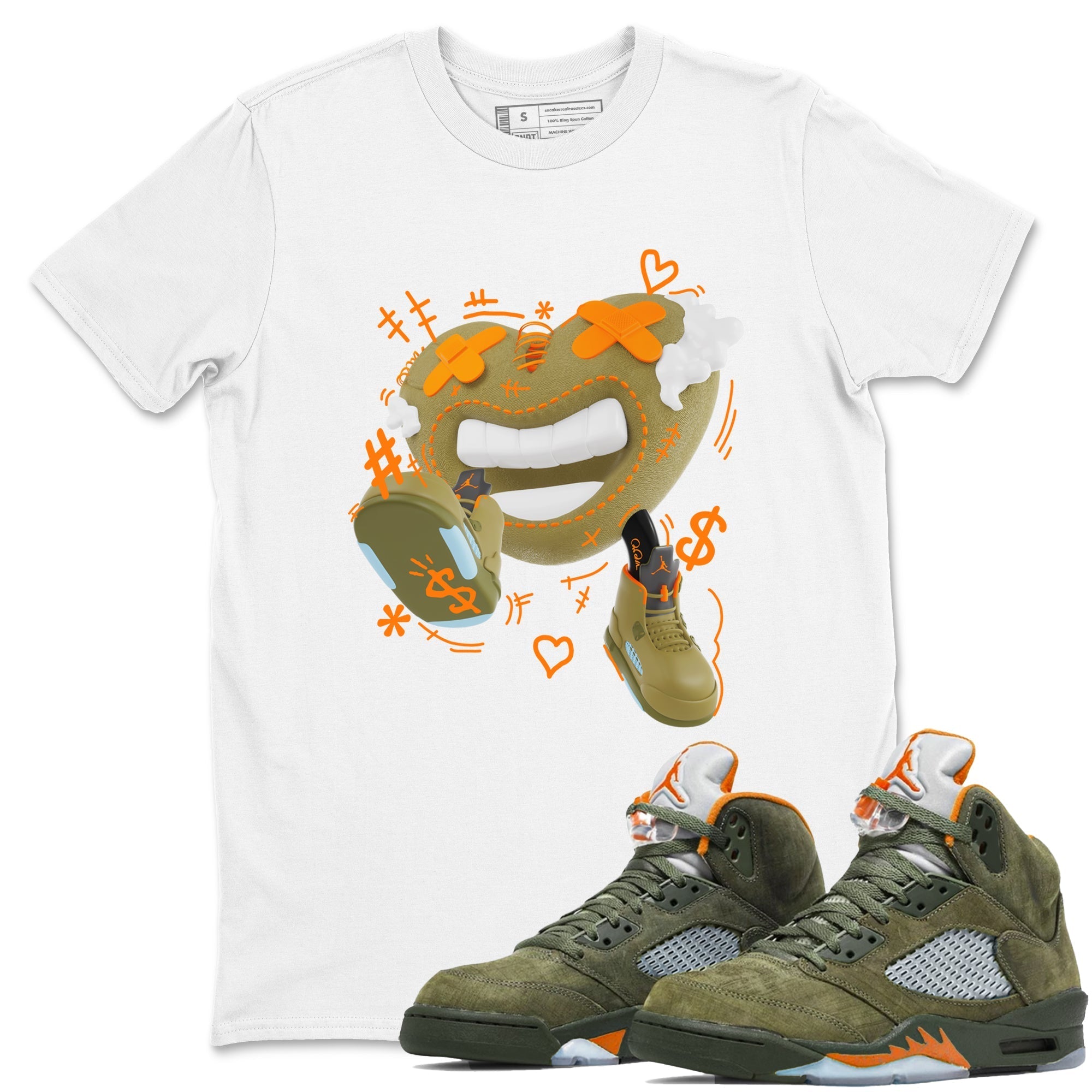 Walk In Love snkmatch Tees - Air Jordan 5 Olive