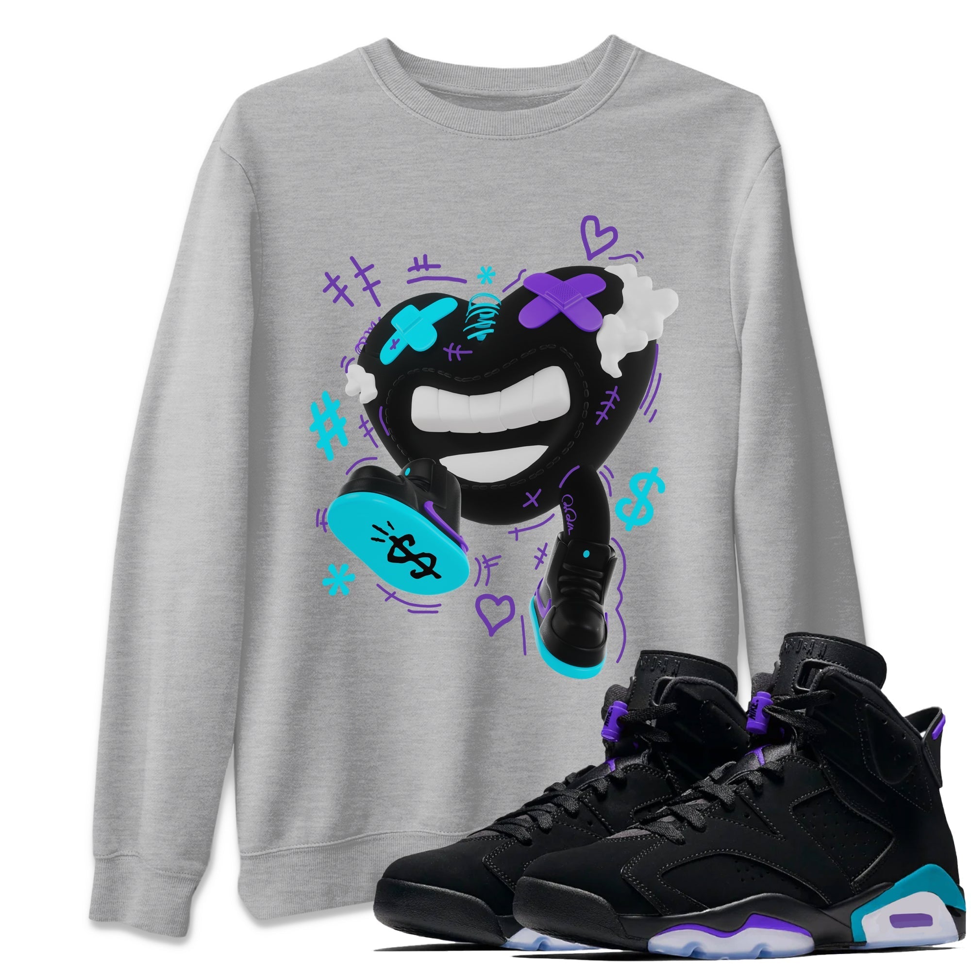 Walk In Love snkmatch Tee - Air Jordan 6 Aqua