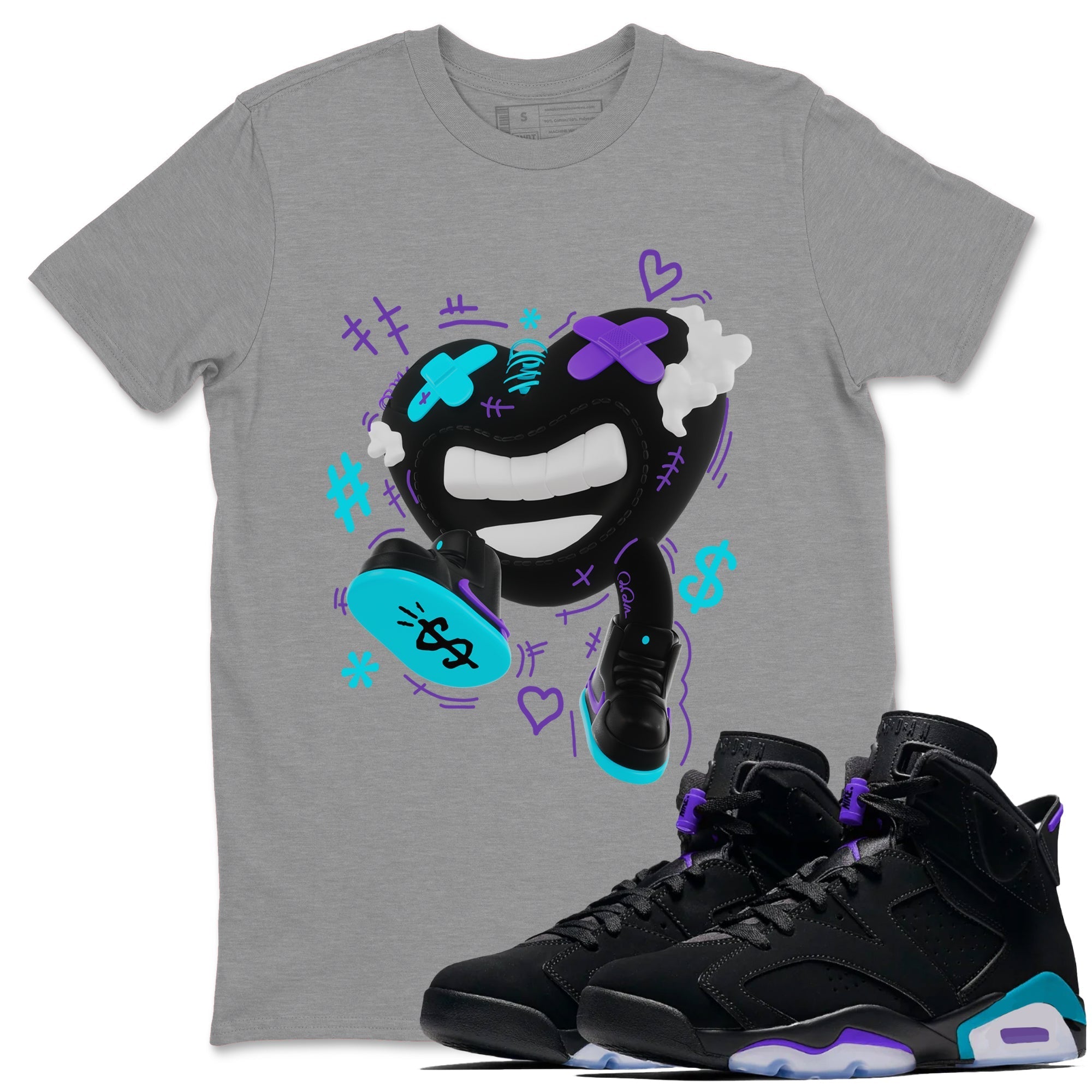 Walk In Love snkmatch Tee - Air Jordan 6 Aqua