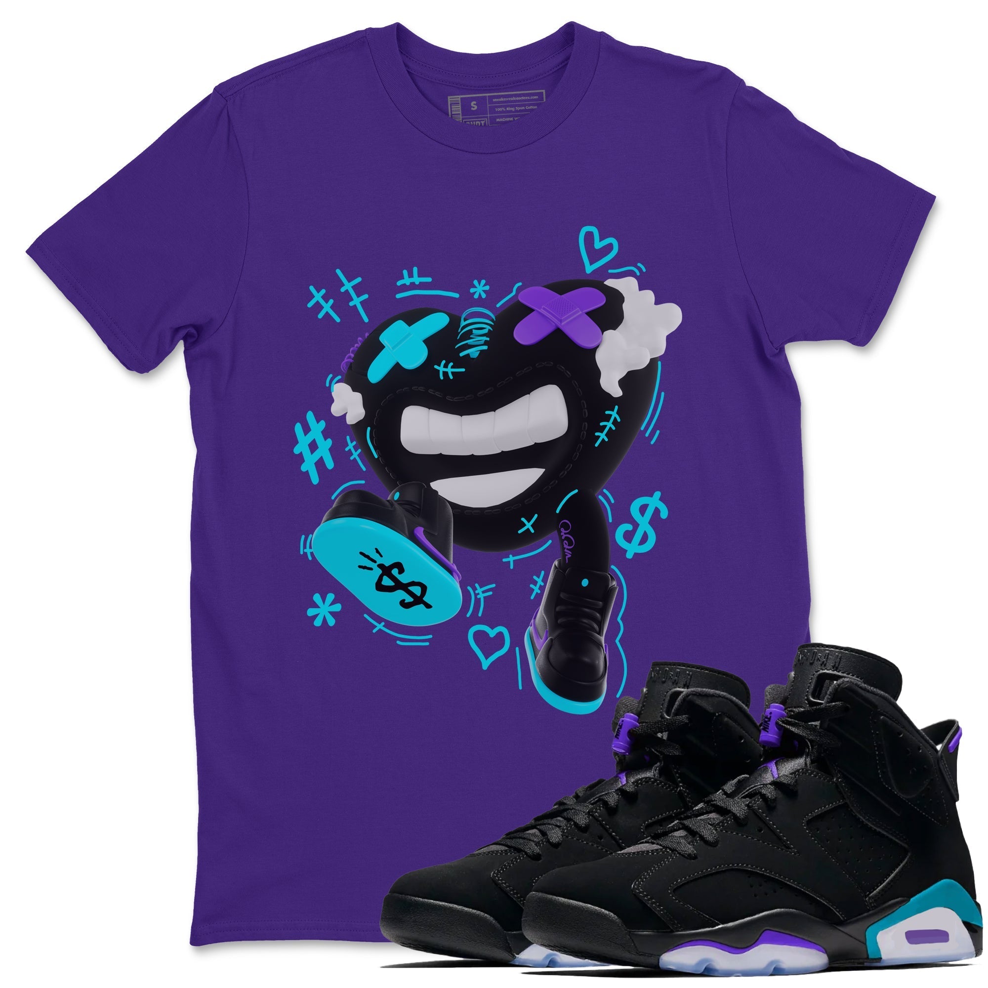 Walk In Love snkmatch Tee - Air Jordan 6 Aqua