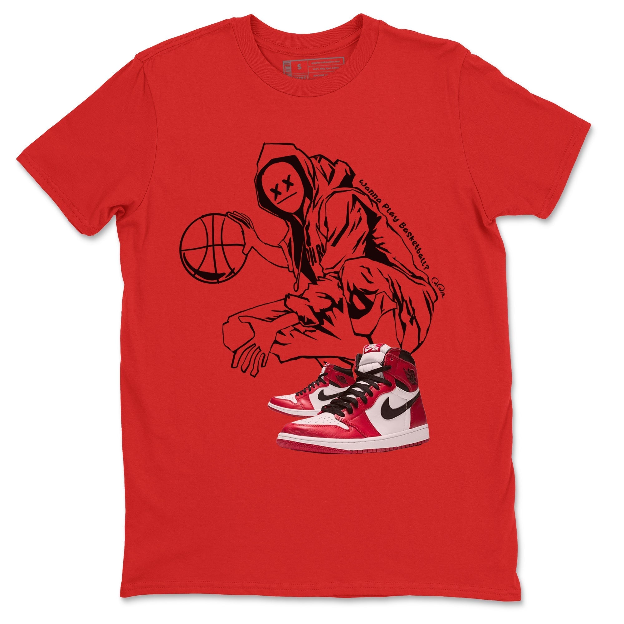 Wanna Play Basketball snkmatch Tee - Air Jordan 1 Chicago