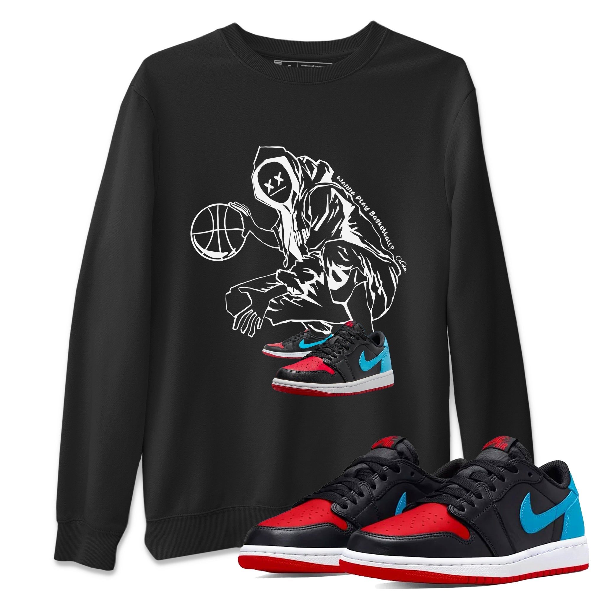Wanna Play Basketball snkmatch Tee - Air Jordan 1 UNC to Chicago