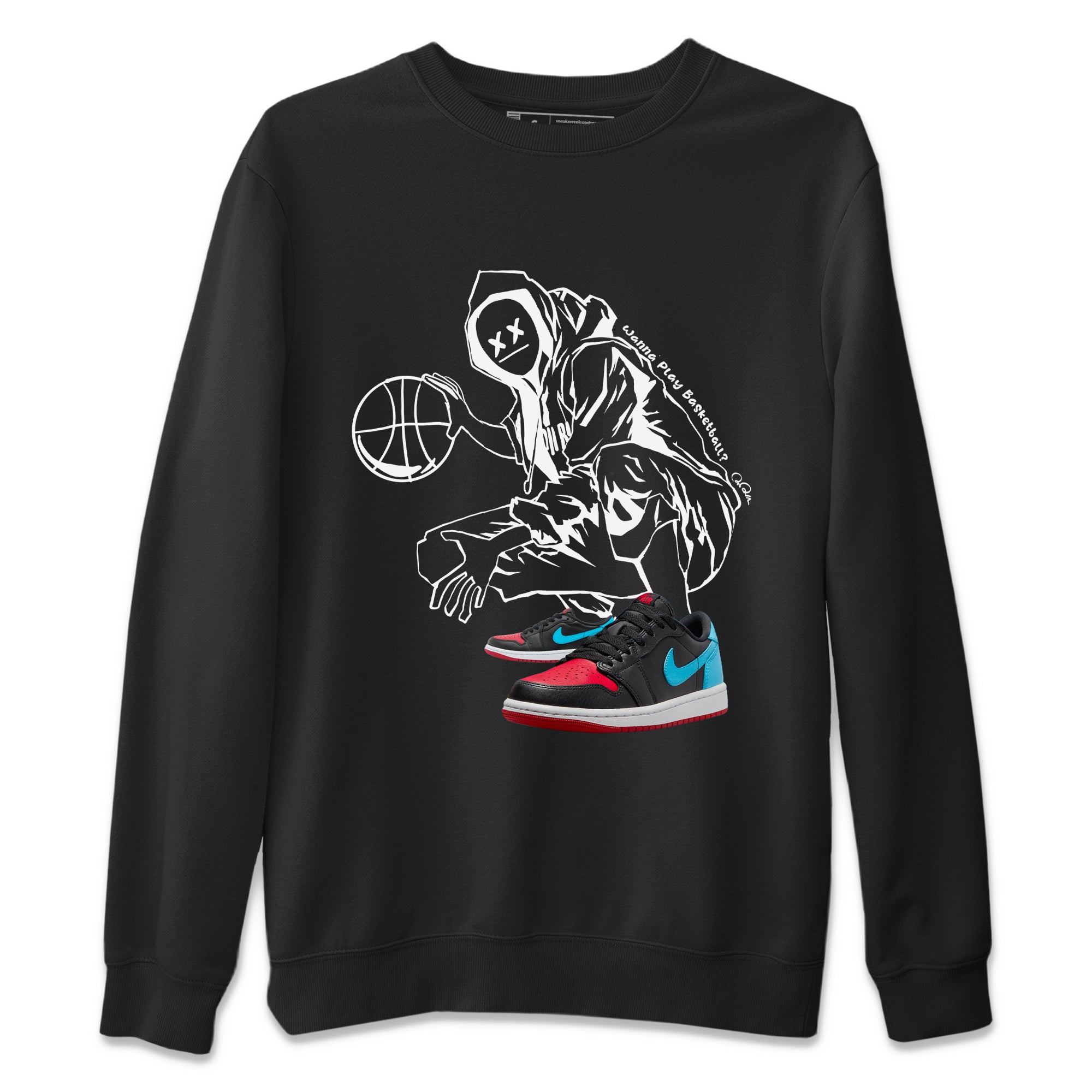 Wanna Play Basketball snkmatch Tee - Air Jordan 1 UNC to Chicago
