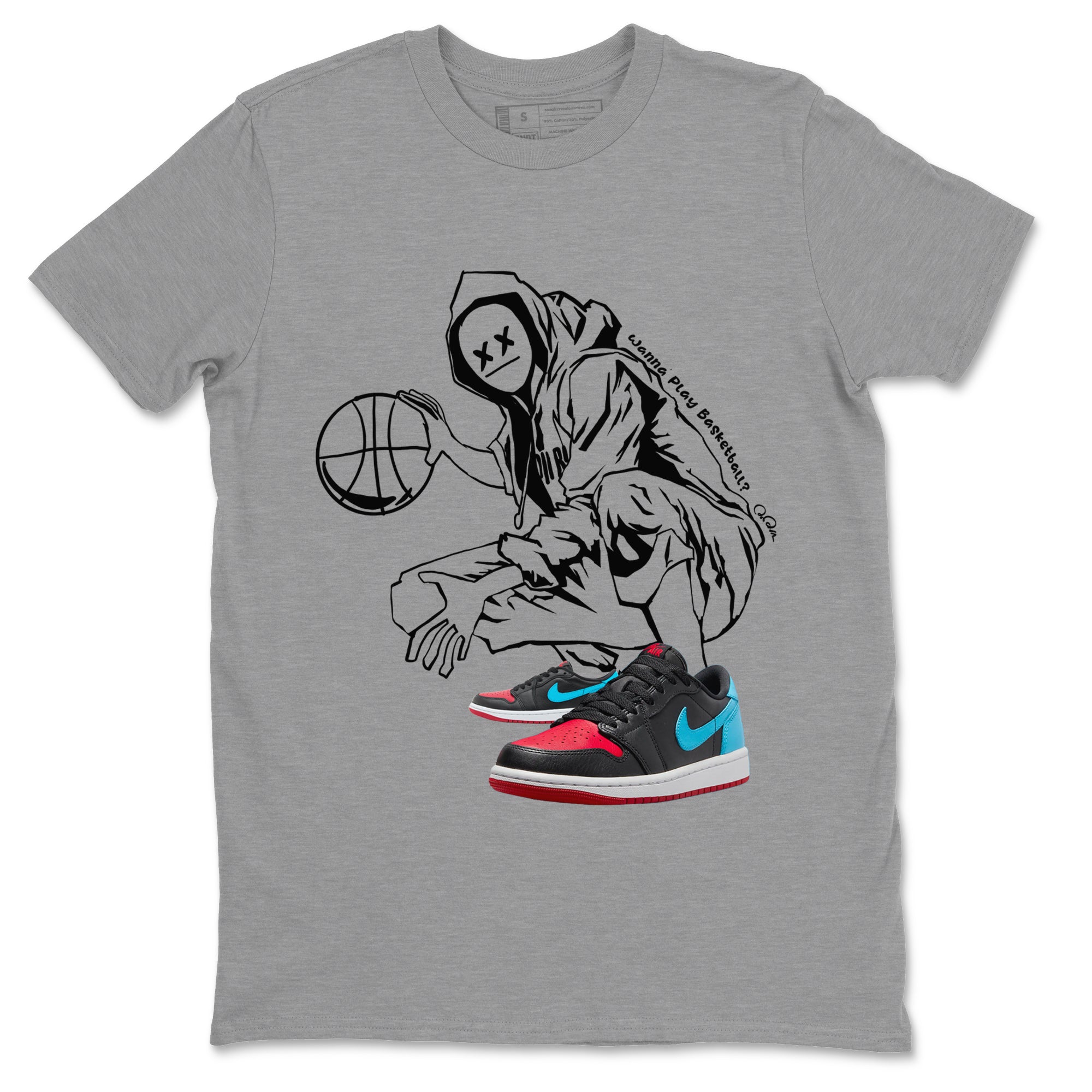 Wanna Play Basketball snkmatch Tee - Air Jordan 1 UNC to Chicago