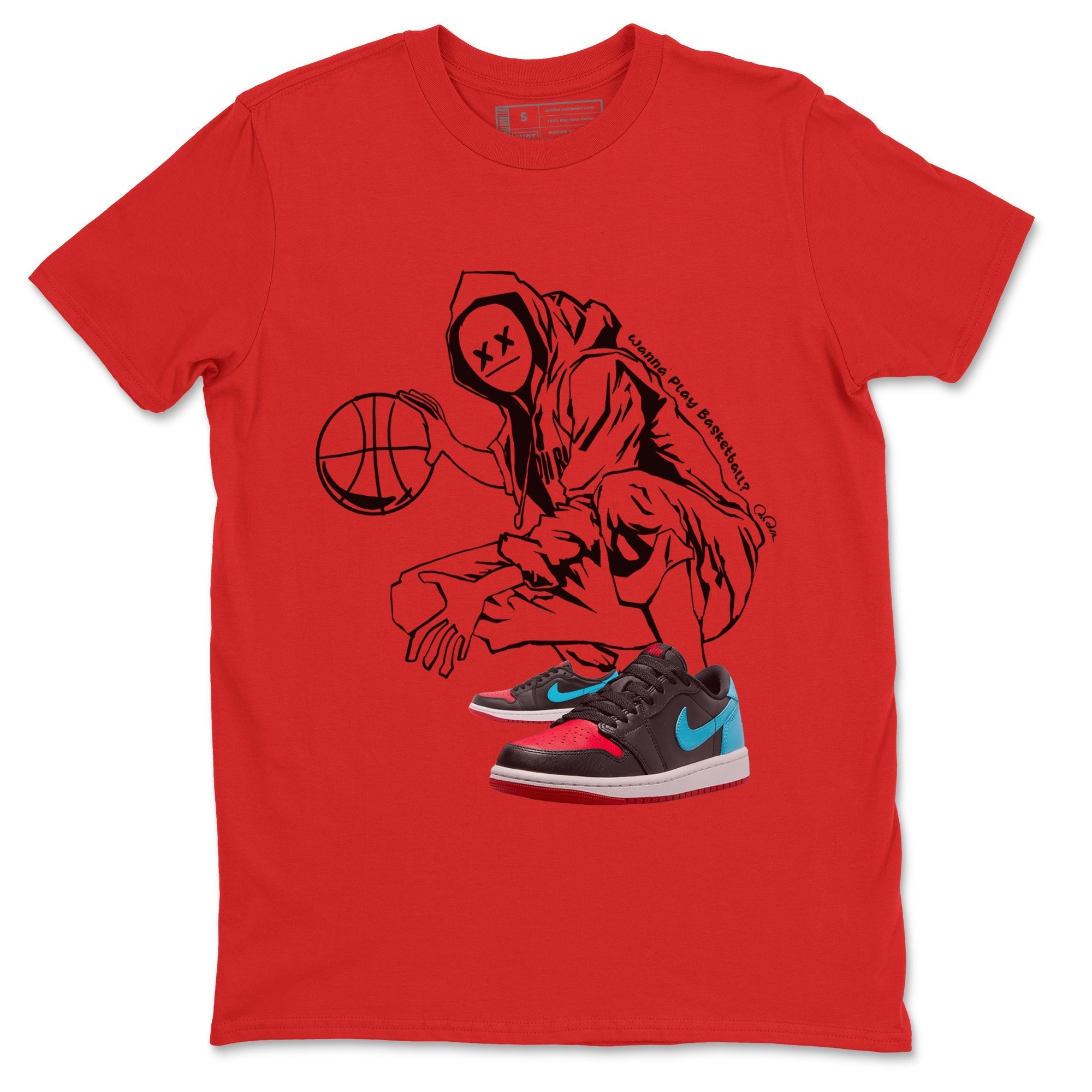 Wanna Play Basketball snkmatch Tee - Air Jordan 1 UNC to Chicago