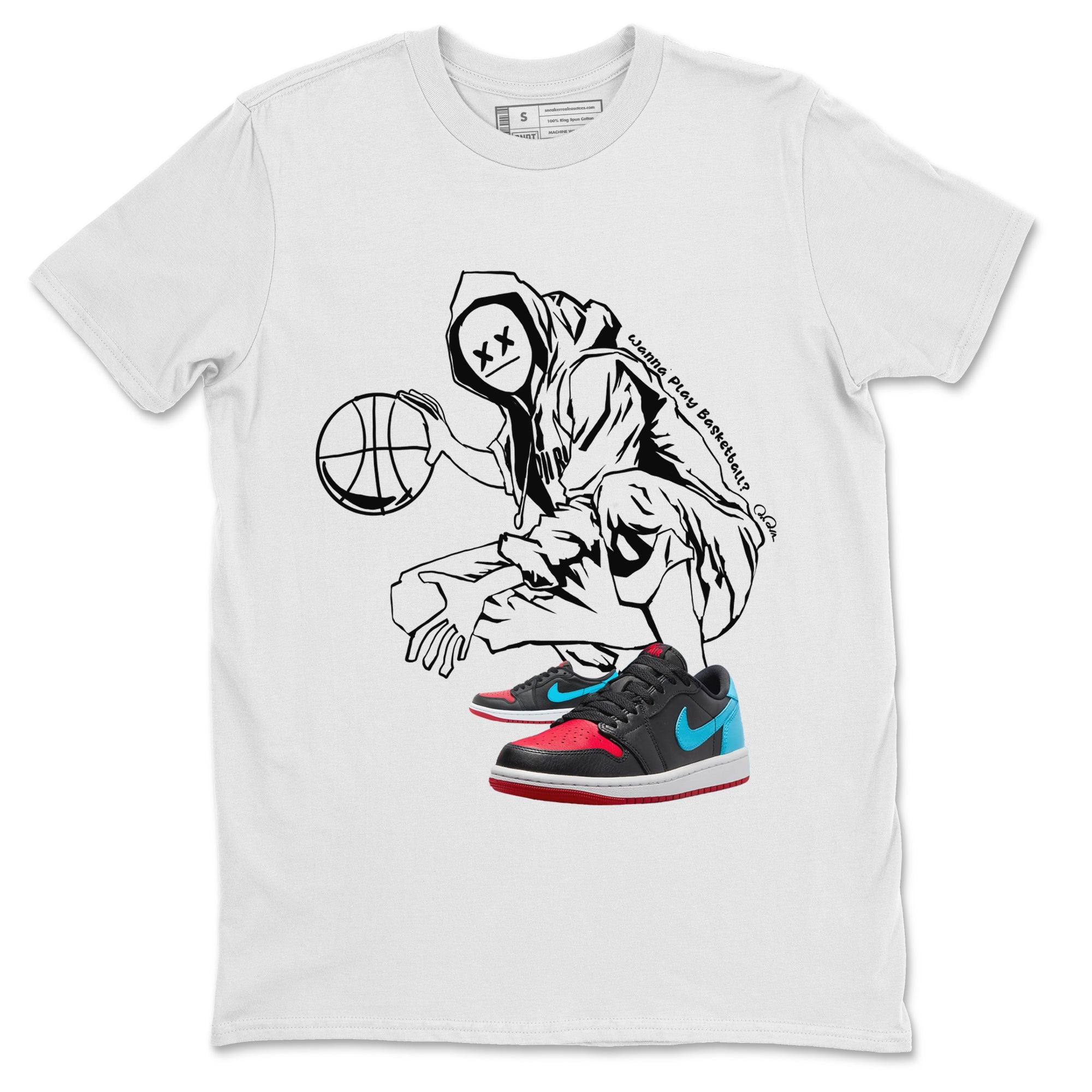 Wanna Play Basketball snkmatch Tee - Air Jordan 1 UNC to Chicago