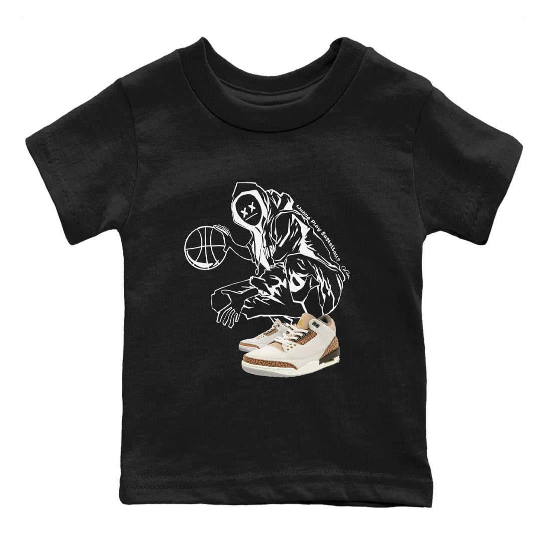 Wanna Play Basketball snkmatch Tee Kids - Air Jordan 3 Palomino