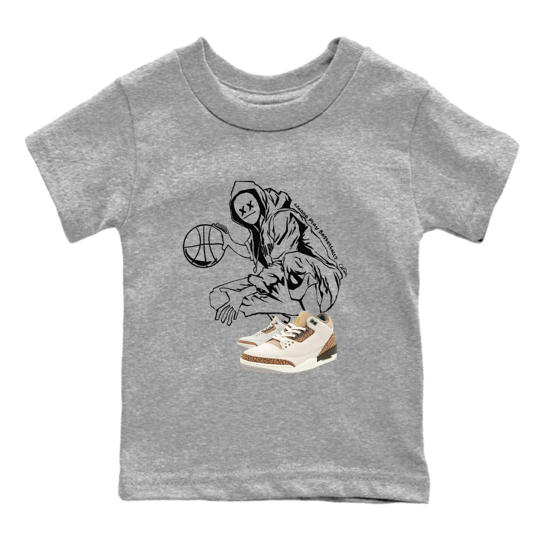 Wanna Play Basketball snkmatch Tee Kids - Air Jordan 3 Palomino